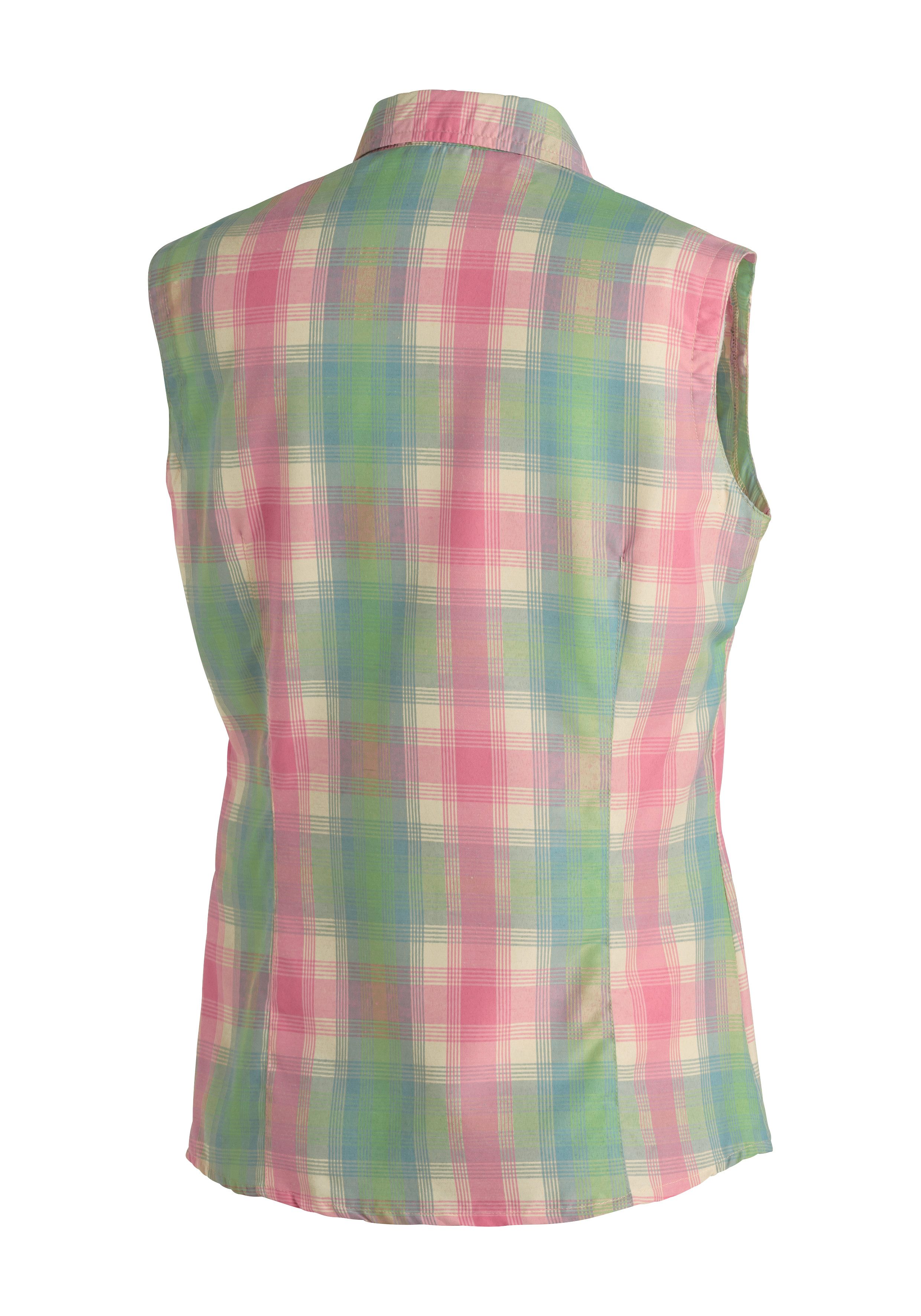 Maier Sports Funktionsbluse Paloma ärmellose Damen Bluse, sommerliches Blusen-Shirt, Karobluse, Reg. Fit – Bild 3 von 3