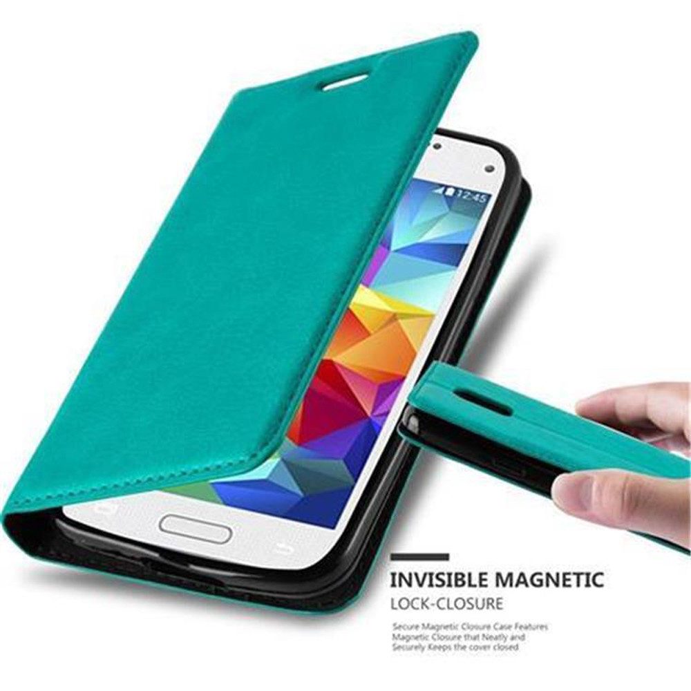 Cadorabo Handyhülle für Samsung Galaxy S5 MINI / S5 MINI DUOS Hülle Samsung Galaxy S5 MINI / S5 MINI DUOS, Hülle Schutzhülle mit Standfunktion, Magnetverschluss und Kartenfach