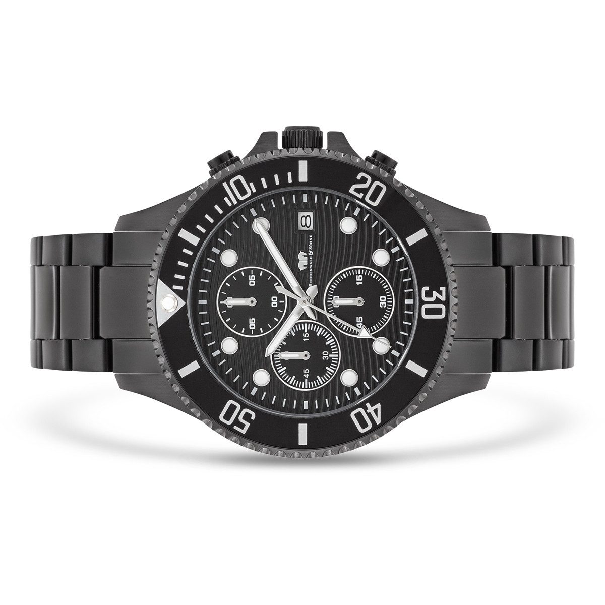 Rhodenwald & Söhne Chronograph Nightstorm schwarz Nightstorm, Armband aus E günstig online kaufen