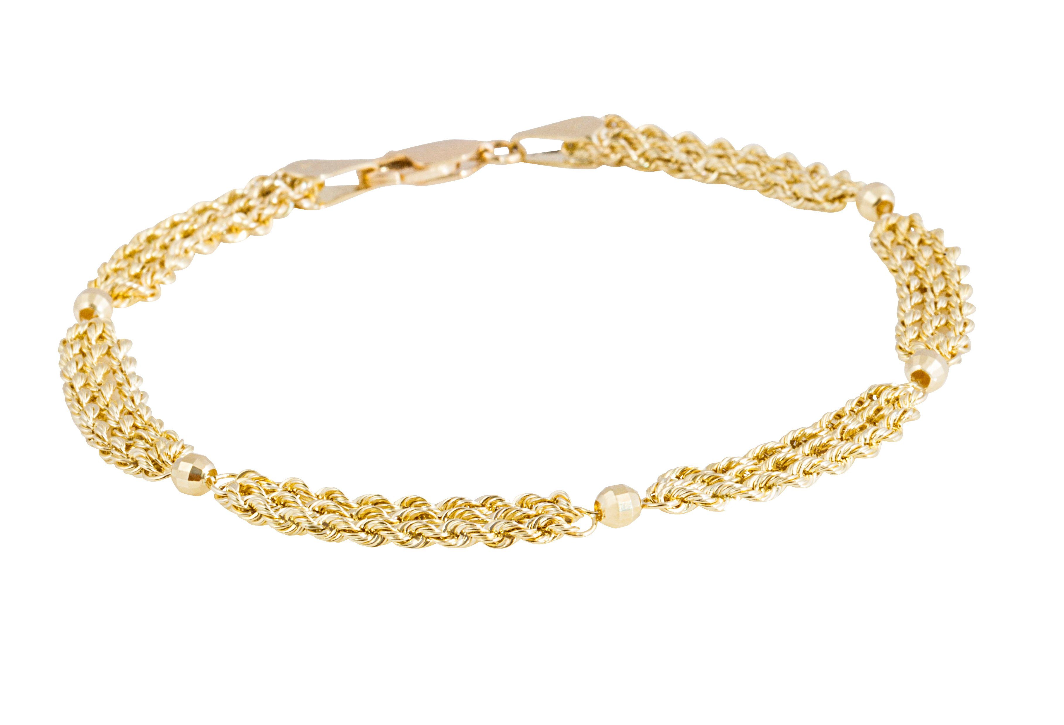 Vivance Armband Goldarmband, mit facettierten Kügelchen günstig online kaufen