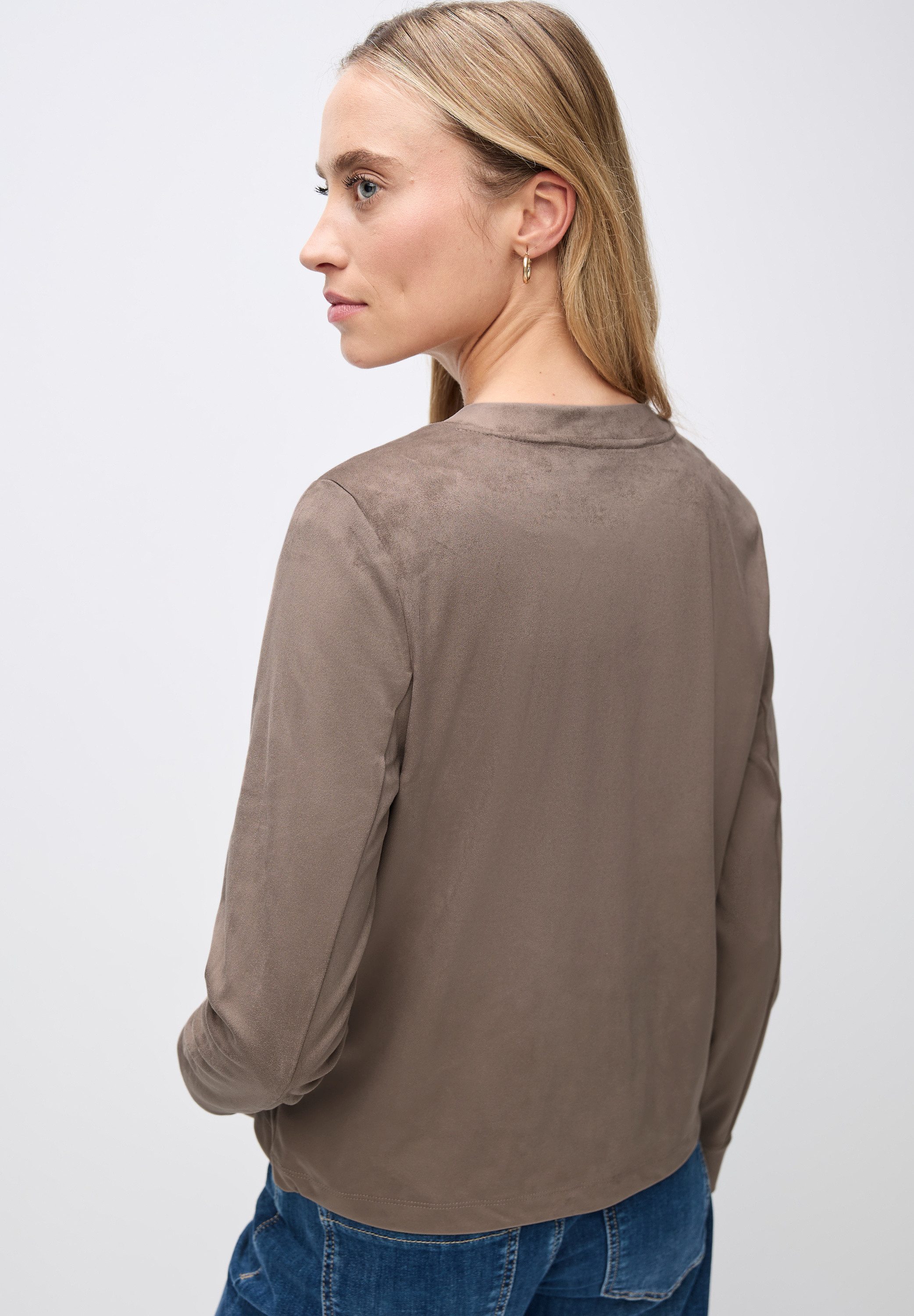 STREET ONE Lederimitatjacke mit Rundhalsausschnitt günstig online kaufen