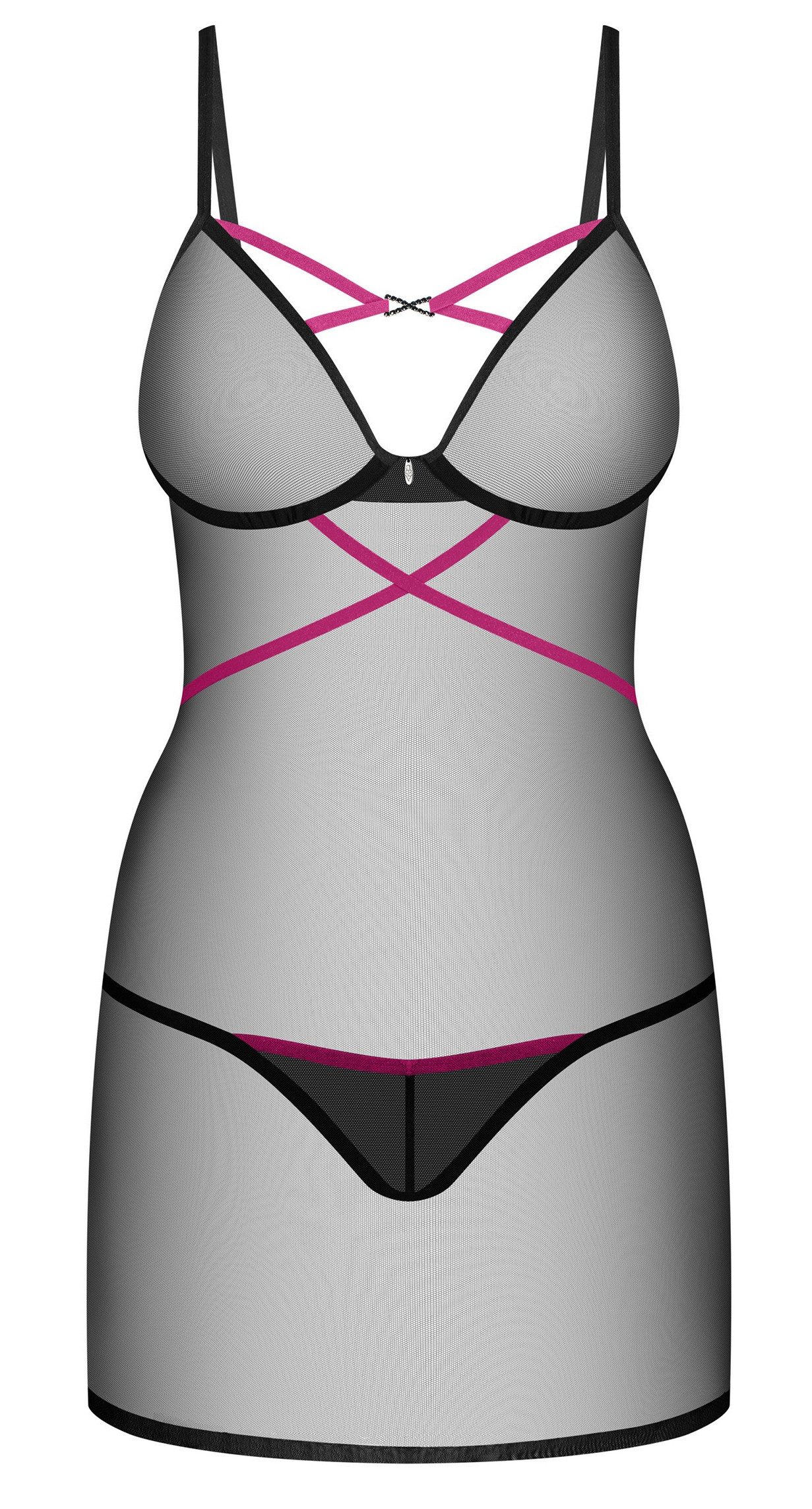 Obsessive Negligé Chemise, pinkfarbene Details