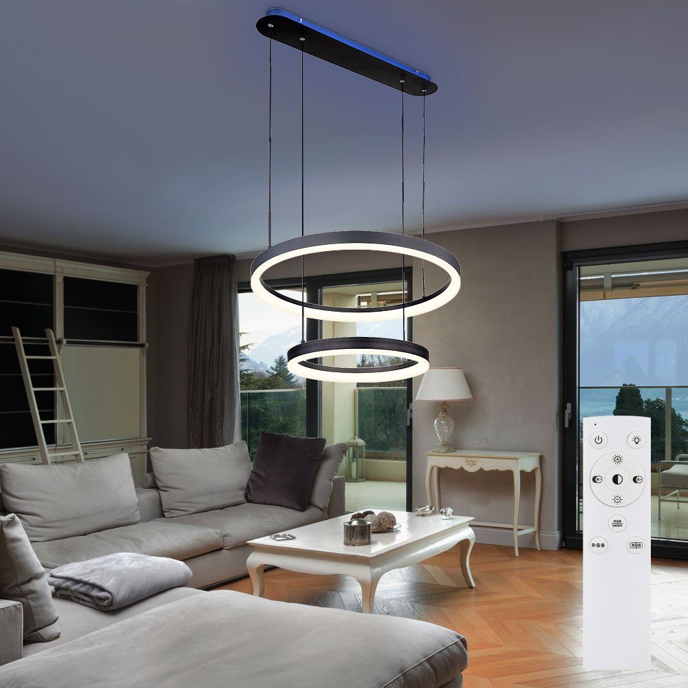 Pendellampe Hängeleuchte Deckenlampe LED Pendelleuchte, Globo RGB-Farbwechsler LED