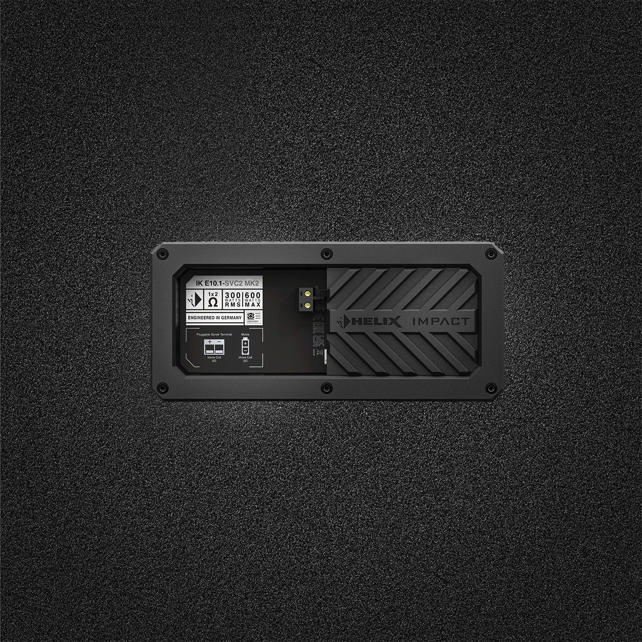 Helix IK E10.1-SVC2 MK2, 25 cm Downfire Gehäusesubwoofer Auto-Subwoofer (300 W, max.: W 25 cm)