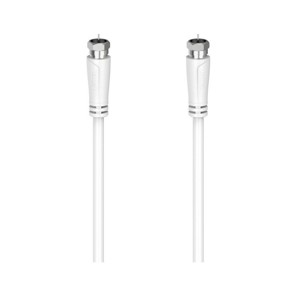 Hama Hama SAT-Anschlusskabel 7,5m F-Stecker weiß - Antennenkabel. SAT-Kabel, F-Stecker, F-Stecker, 90 dB