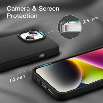 CoolGadget Handyhülle Black Series Handy Hülle für Apple iPhone 14 Plus 6,7 Zoll, Edle Silikon Schlicht Robust Schutzhülle für iPhone 14 Plus Hülle