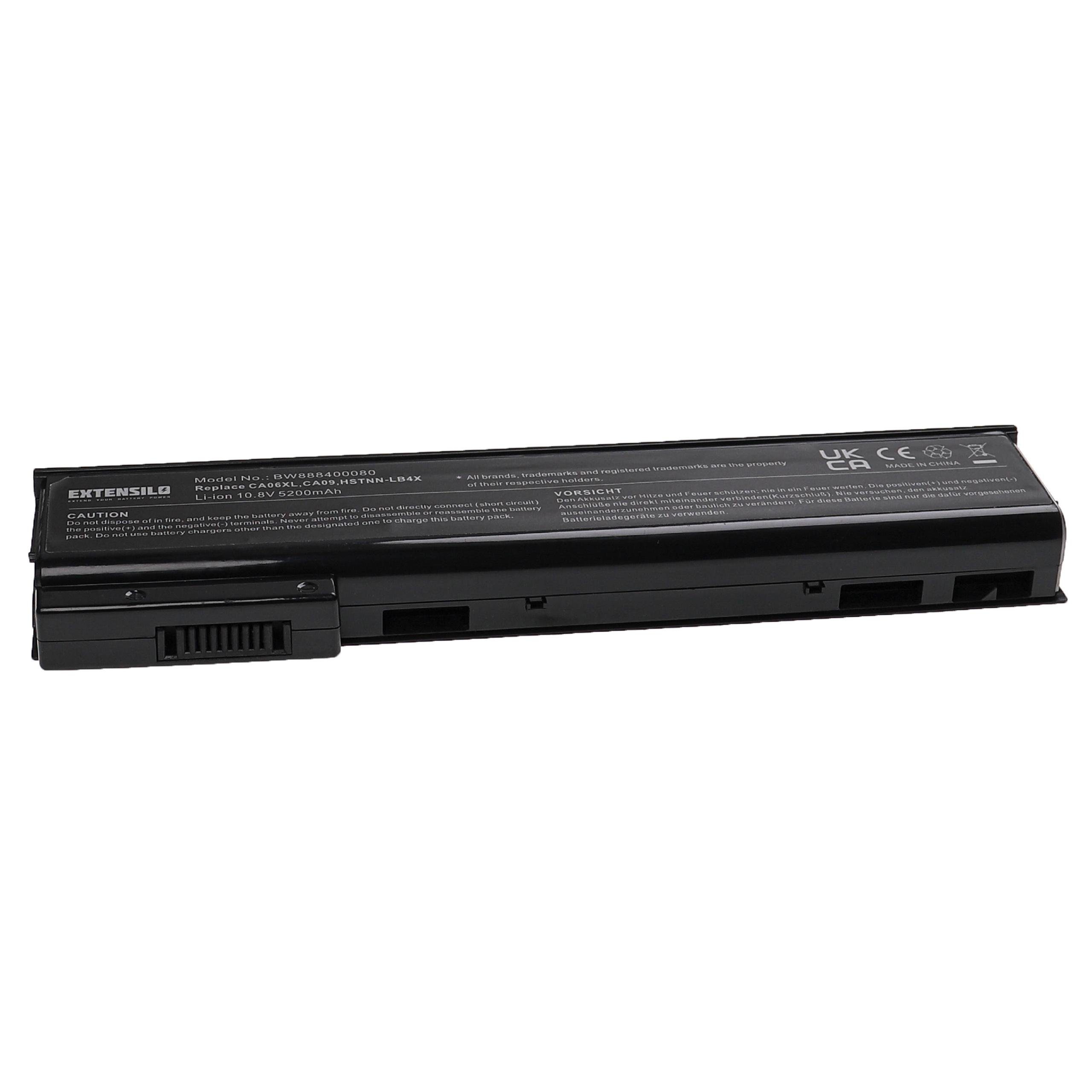 HSTNN-LB4Y Li-Ion 5200 HSTNN-LB4Z, Laptop-Akku HP mAh Extensilo Ersatz für HSTNN-LP4Z, V) (10,8 für