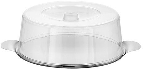 APS Tortenplatte, Edelstahl, (Set, 3-tlg), mit 2 Hauben (Haubenhöhen 7cm + 11 cm)