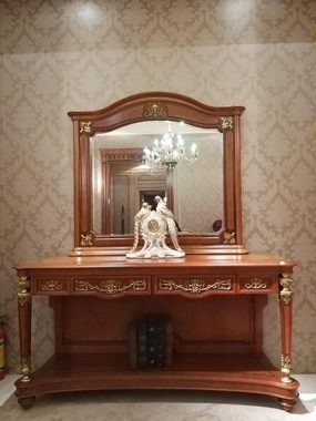 JVmoebel Konsolentisch, Konsolen Tisch Möbel Set Konsole Barock Rokoko Kommode mit Spiegel