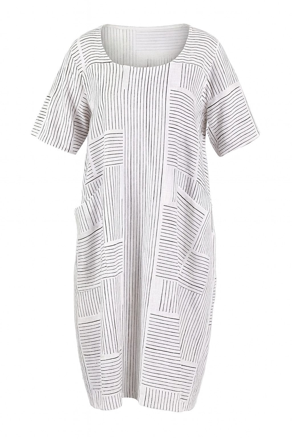 Mississhop Sommerkleid Baumwollkleid 100 % Baumwolle Casual Shirtkleid Strandkleid M.377