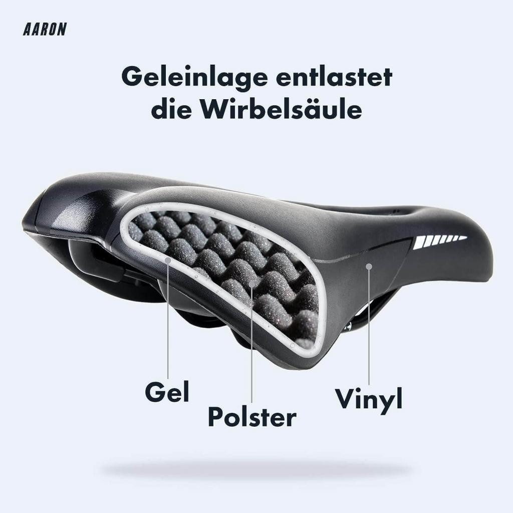 AARON Fahrradsattel ergonomischer Fahrradsattel Trekking od. Touring Bike Trekkingrad