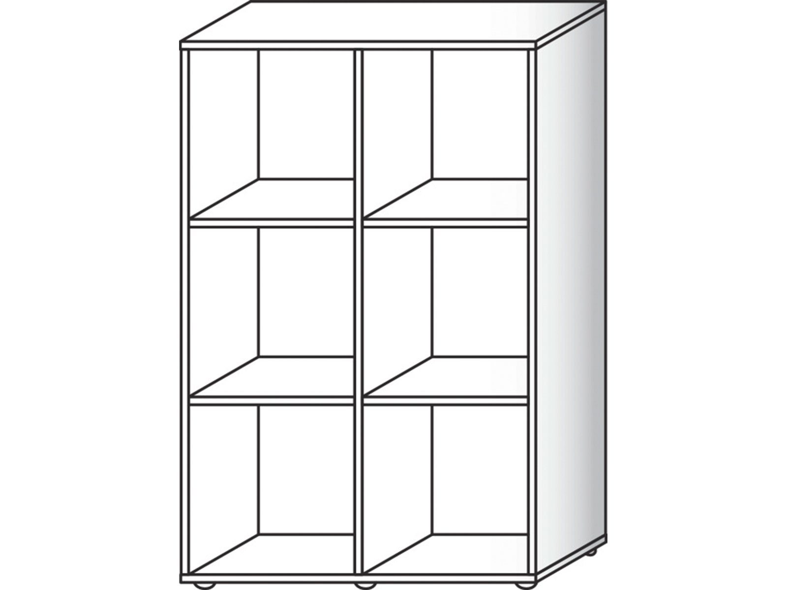 möbelando Regal Michelle, in aus 32 70 Höhe 109 Breite cm Tiefe Weiß offenen cm, Modernes 6 cm, mit Fächern. Spanplatte Regal