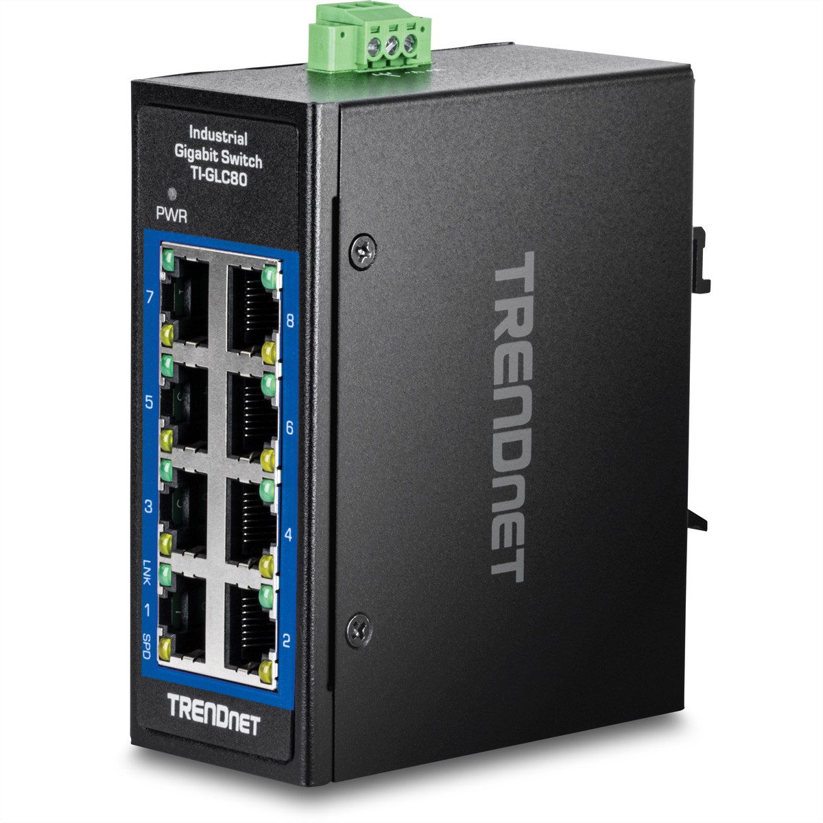 TI-GLC80 8-Port Gigabit Industrial DIN-Rail Mini Netzwerk-Switch