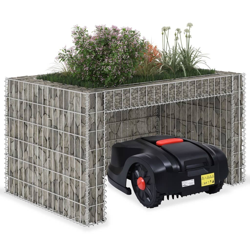 vidaXL MähroboterGarage RasenmäherGarage mit Hochbeet 110x80x60 cm