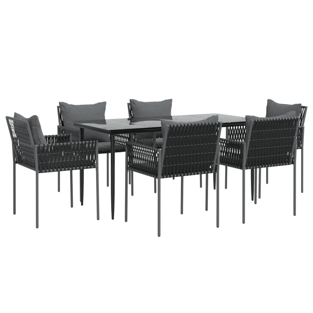vidaXL Garten-Essgruppe 7-tlg. Garten-Essgruppe mit Kissen günstig online kaufen