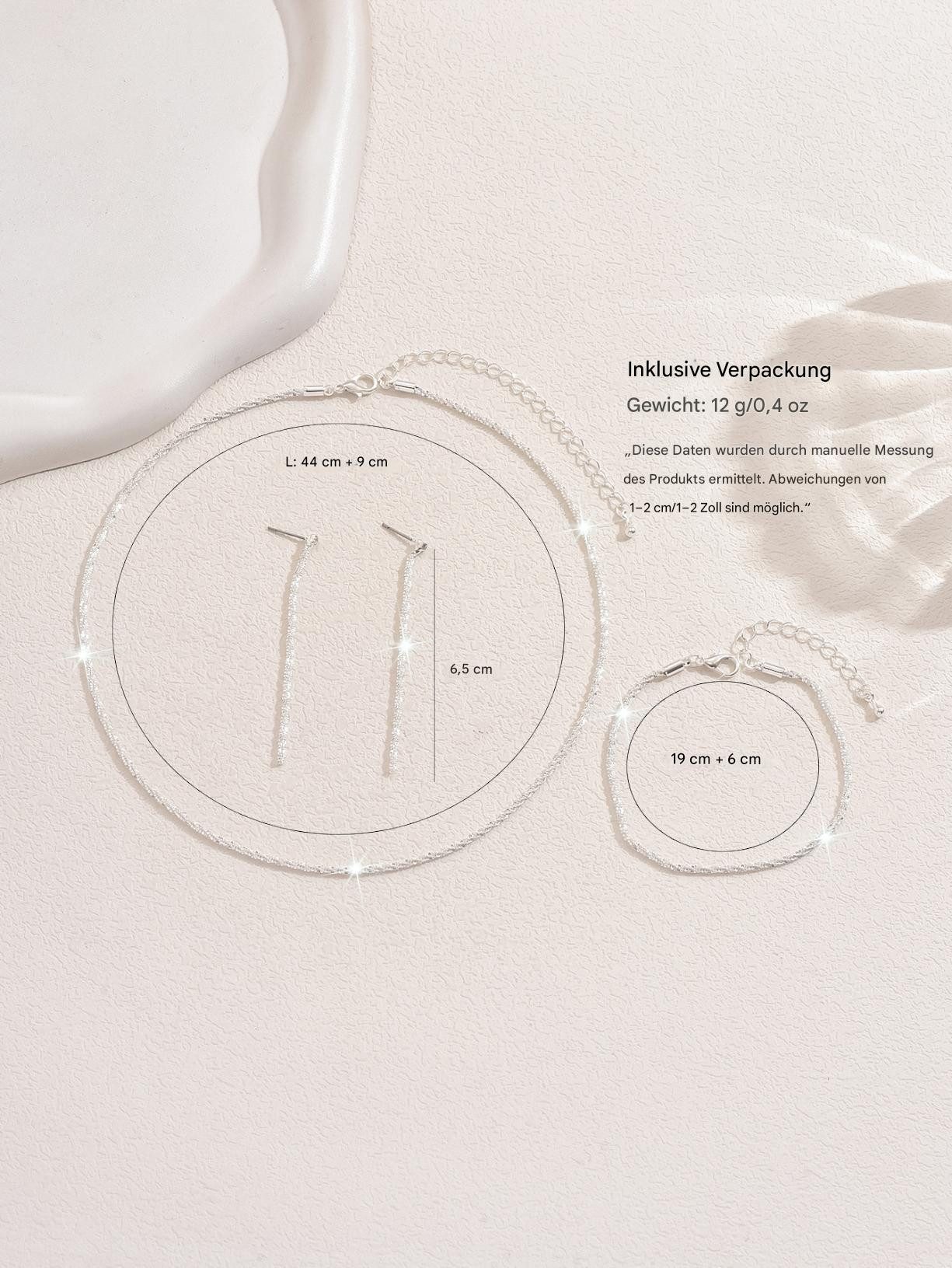 Coonoor Schmuckset Damenschmuck-Set, 3-teilig mit Ohrringen, Halskette und günstig online kaufen