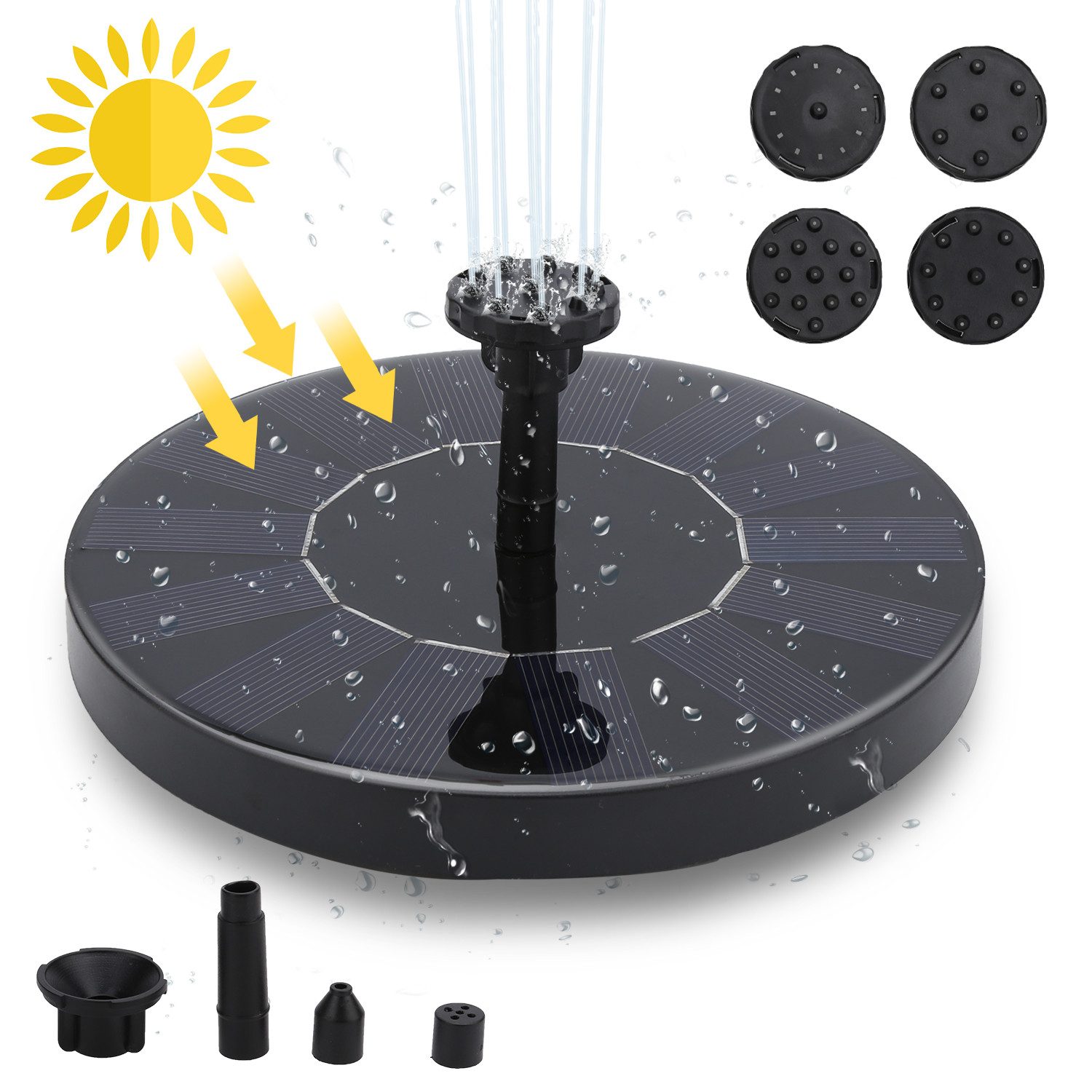 Clanmacy Solarpumpe Solar Springbrunnen Wasserspiel 1.5Watt günstig online kaufen