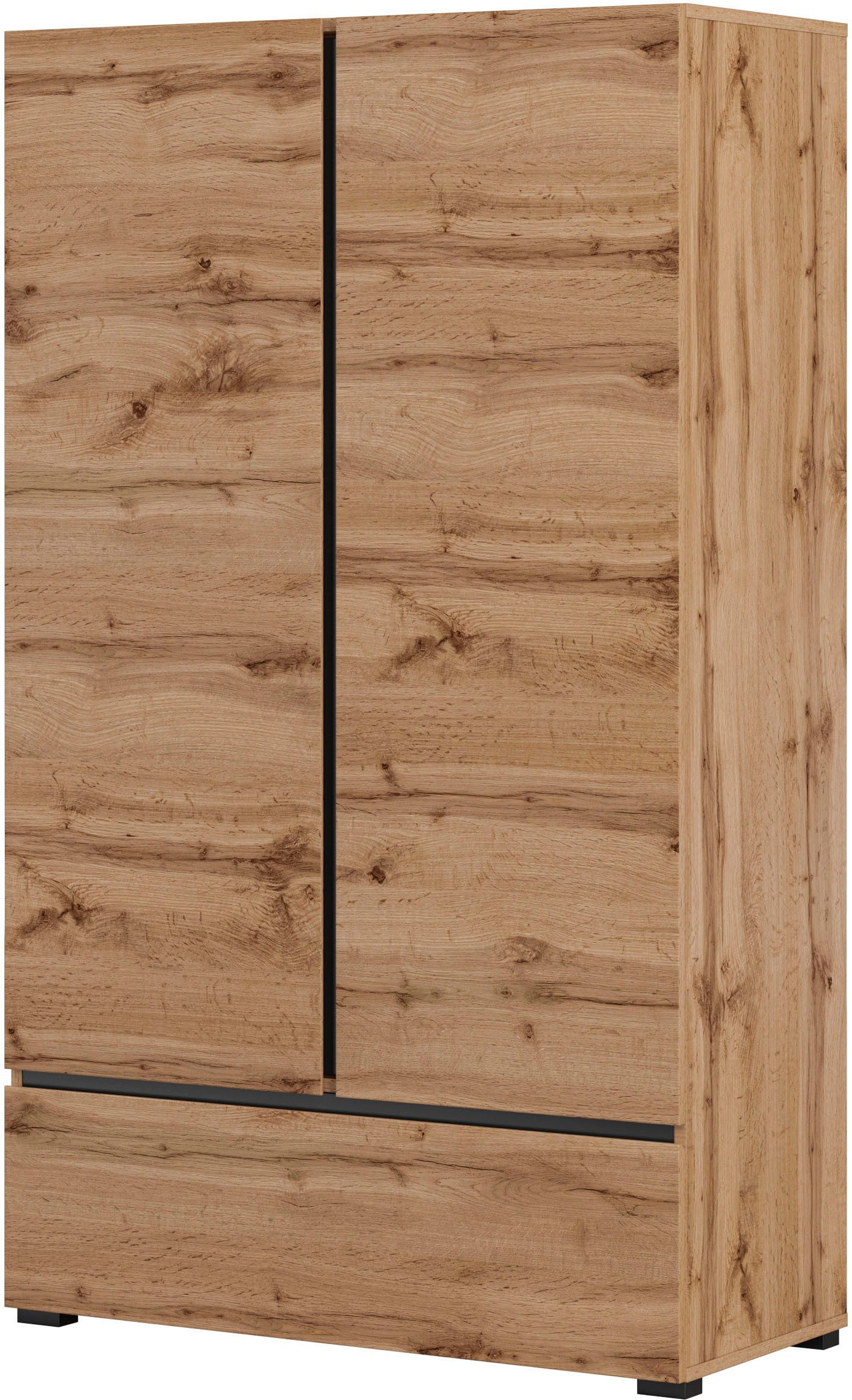 OTTO home Mehrzweckschrank Cross,Breite 89 cm, Highboard, Universalschrank, Garderobe Waescheschrank mit viel Stauraum, Einlegeböden verstellbar
