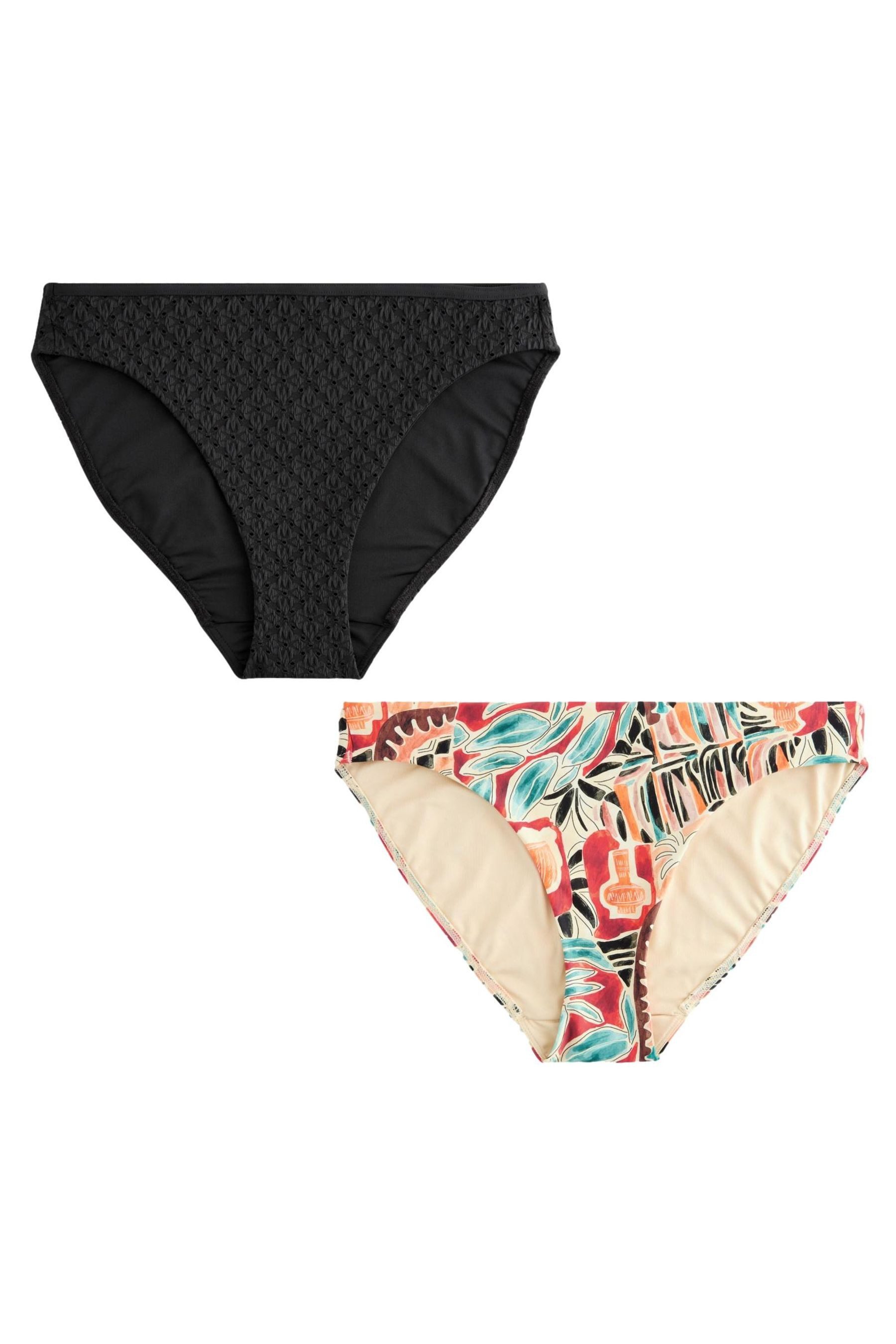 Bikini-Hose Bikinihosen mit hohem Beinschnitt, 2er-Pack