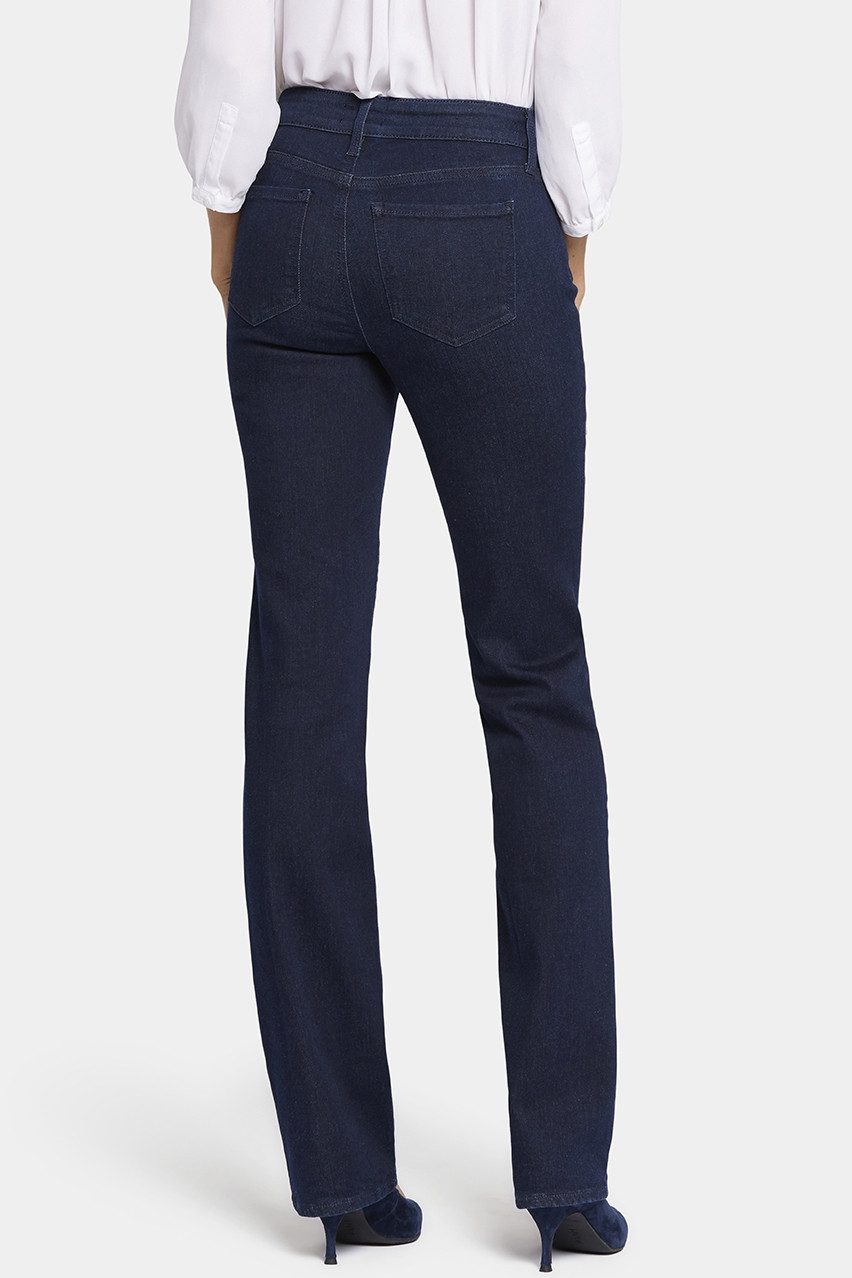 NYDJ Straight-Jeans Marilyn Straight Jeans Dunkelblauem Premium Denim