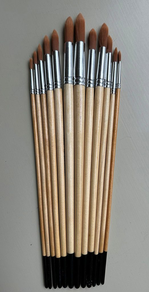 Vintage Paint Pinsel Hochwertige Pinsel professionell f.Kreidefarbe Wachs Lack Effect Paint, (wie angegeben), Professioneller hochwertiger Pinsel mit synthetischen Fasern.
