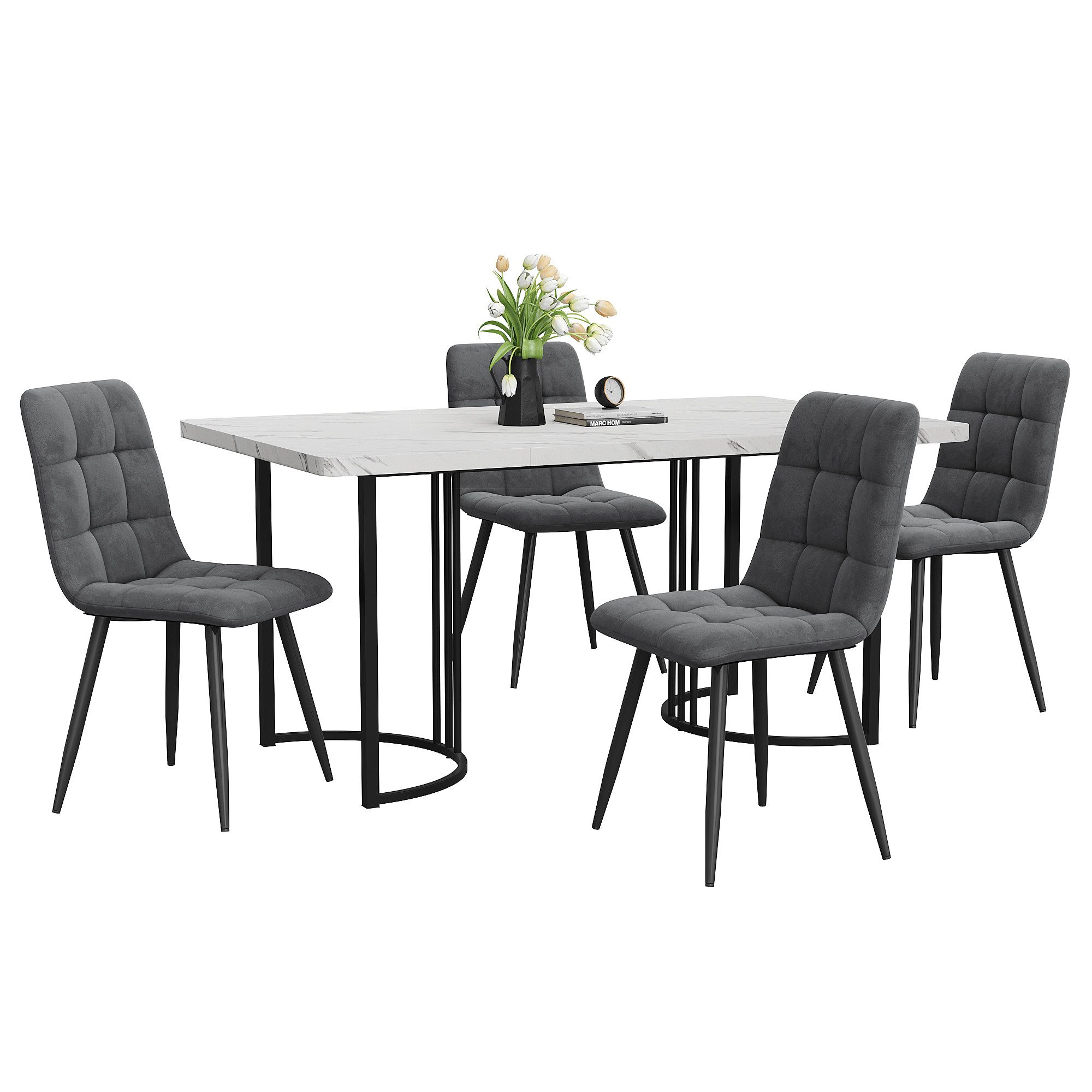 Flieks Essgruppe, (Set, 5-tlg., 140×80cm Tischplatte), günstig online kaufen