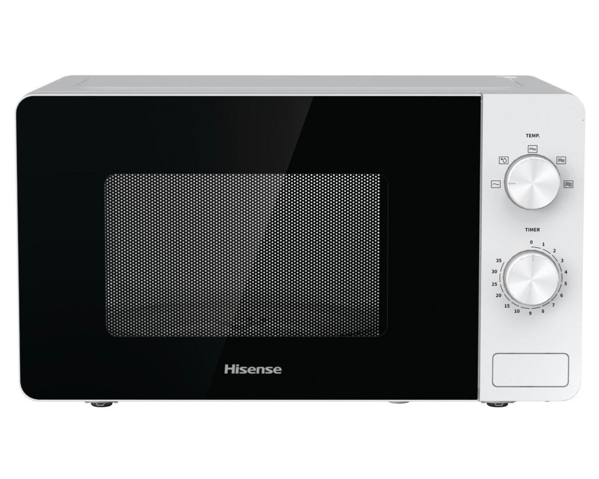 Hisense Mikrowelle, Auftaufunktion, 20,00 l, Glasdrehteller, manuelle Steuerung, 35min Zeiteinstellung