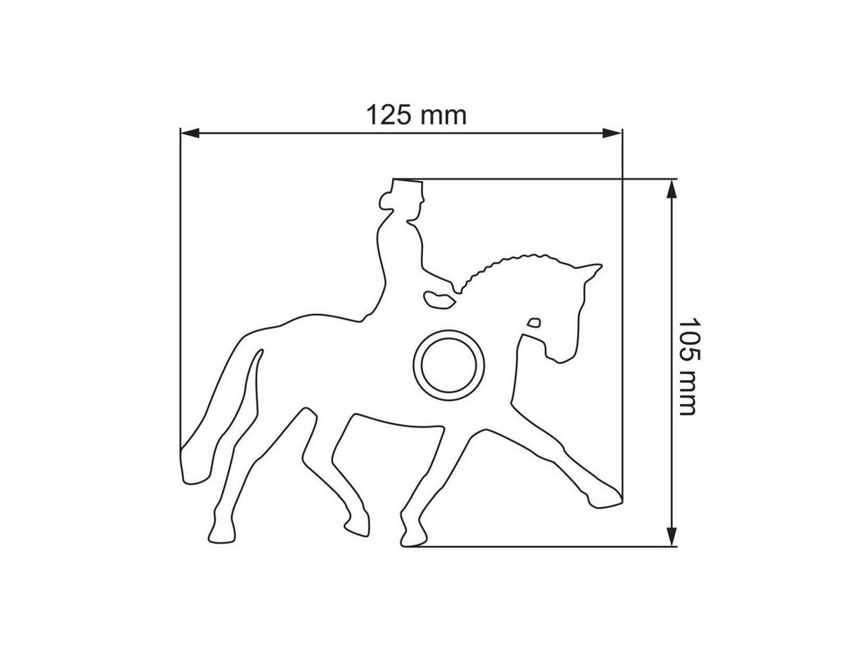 Thumbnail - Bravios Briefkasten Klingeltaster Dressurpferd Grau Metallic