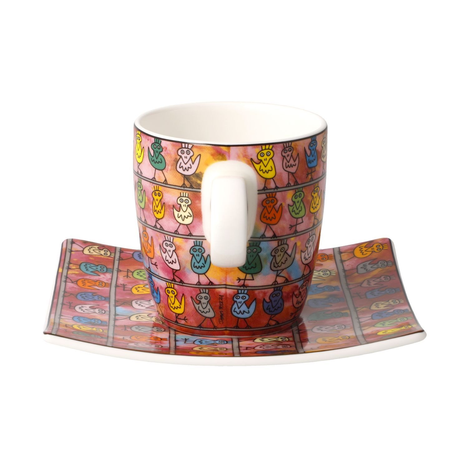 Goebel Espressotasse James Rizzi, Fine Bone China, in Geschenkbox, Bunt, We are the Birds, H: 6cm