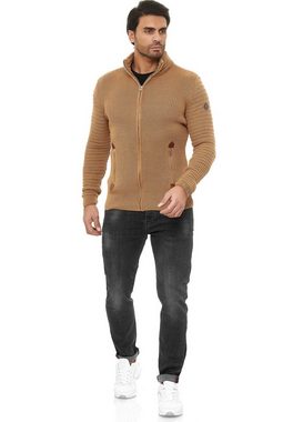 RedBridge Strickjacke Tampa mit Stehkragen