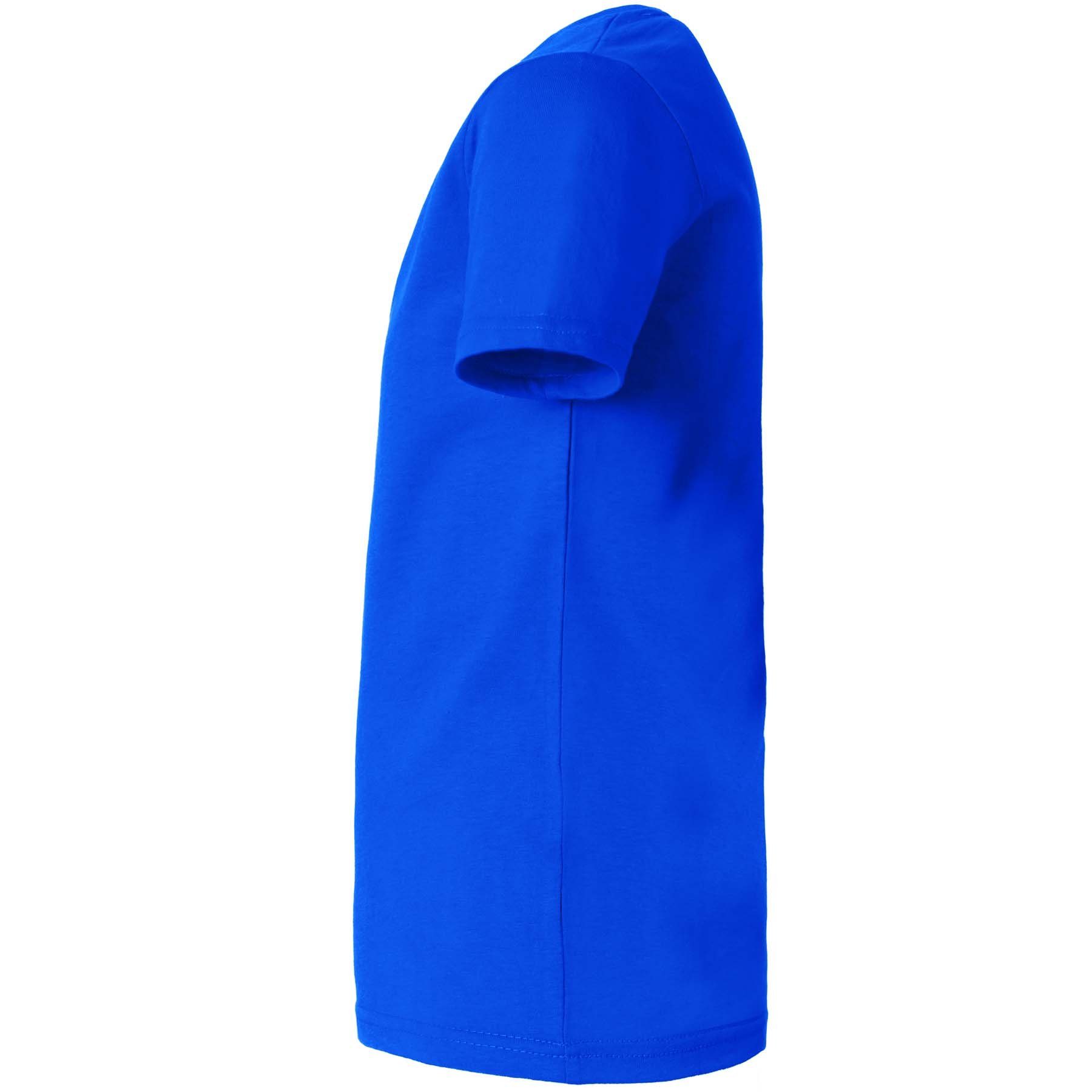 dressforfun T-Shirt Kurzarmtop, Für viele Outfits & Auftritte, Rundhals mit (Freizeitoberteil, Konfektionsgröße L in blau) Einfarbiges T-Shirt für Männer, Feste – Bild 5 von 5