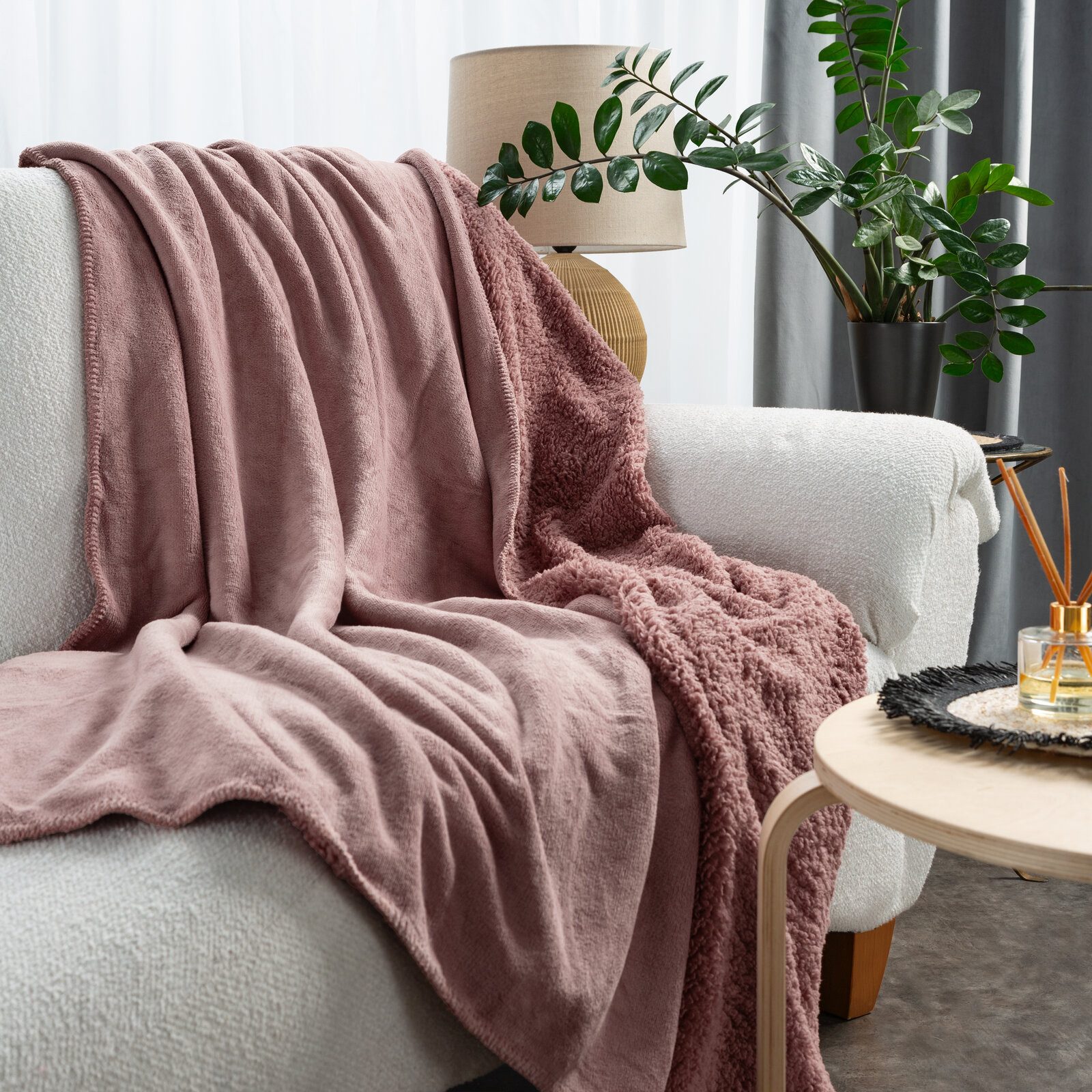 Wohndecke TEDY, Eurofirany, Teddy-Fleece, kuschelige Sofadecke, günstig online kaufen