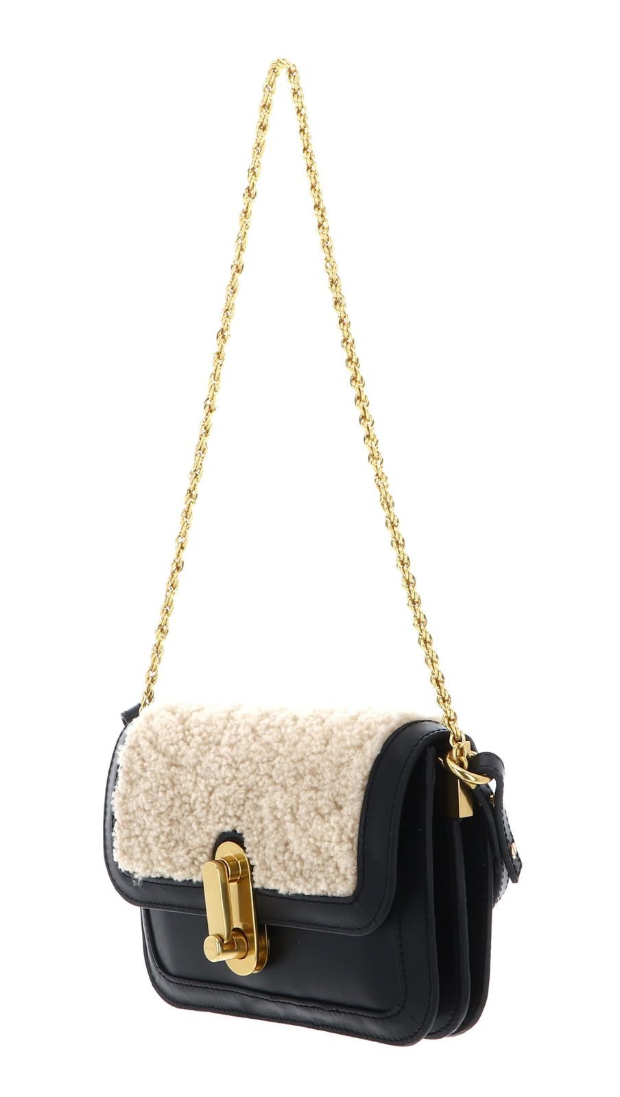 Ted Baker Umhängetasche Twist Lock Detail Shearling Shoulder Bag, aus echtem Leder