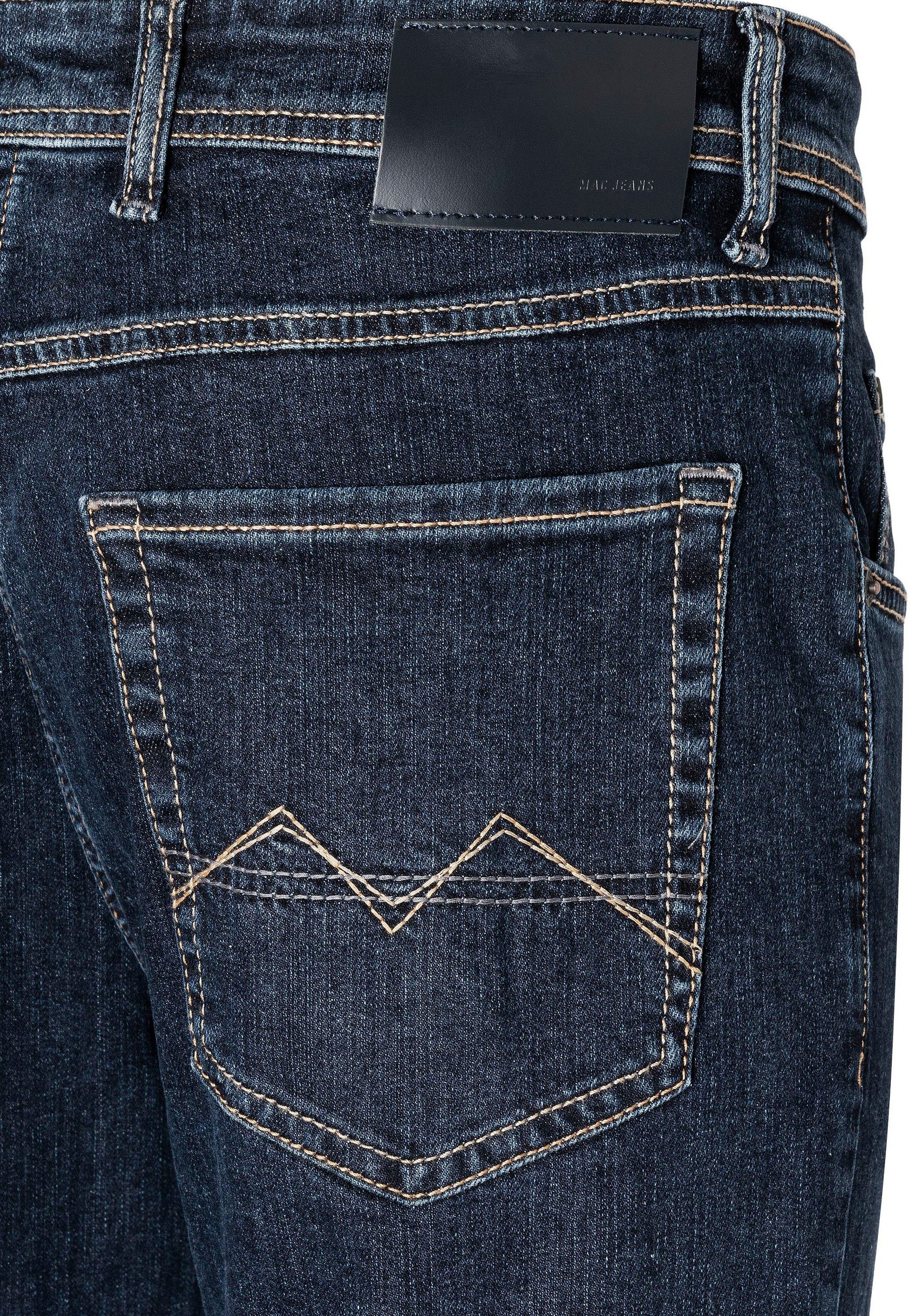 MAC Straight-Jeans Arne mit in gepflegter Stretch Optik, stonewash blue