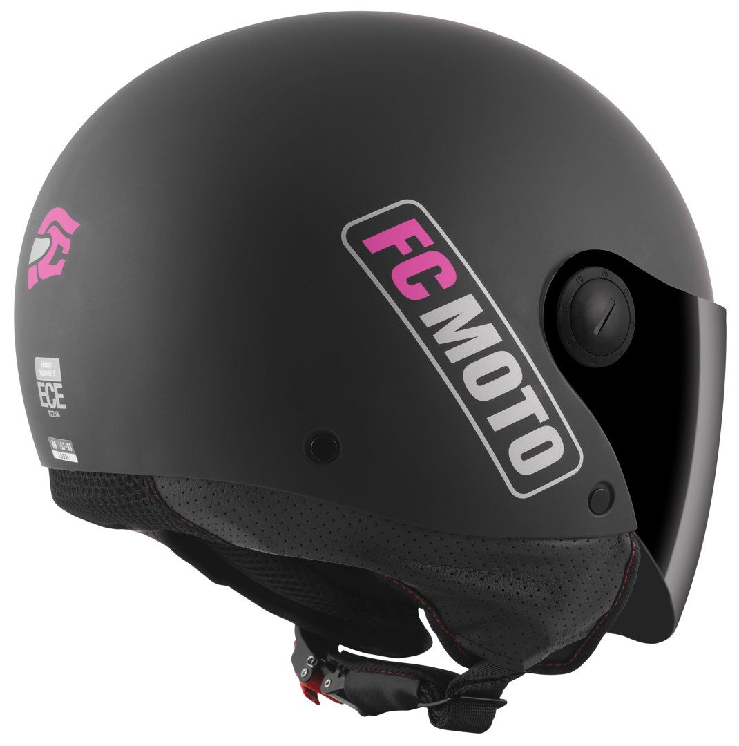 FC-Moto Motorradhelm Square-RS Jethelm, herausnehmbares Innenfutter
