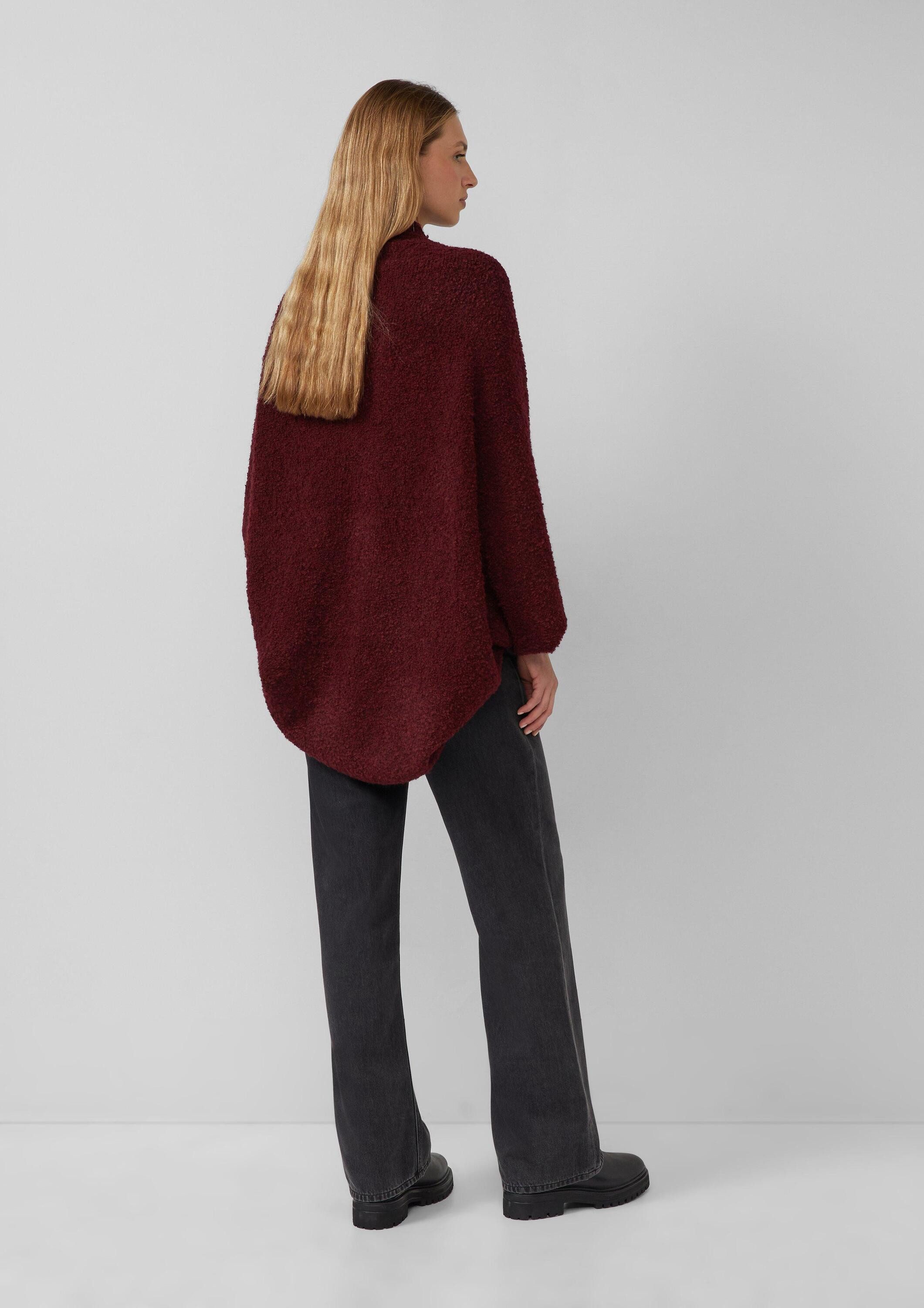 s.Oliver Poncho Indoor-Poncho O-Shape-Poncho aus Bouclé-Strick