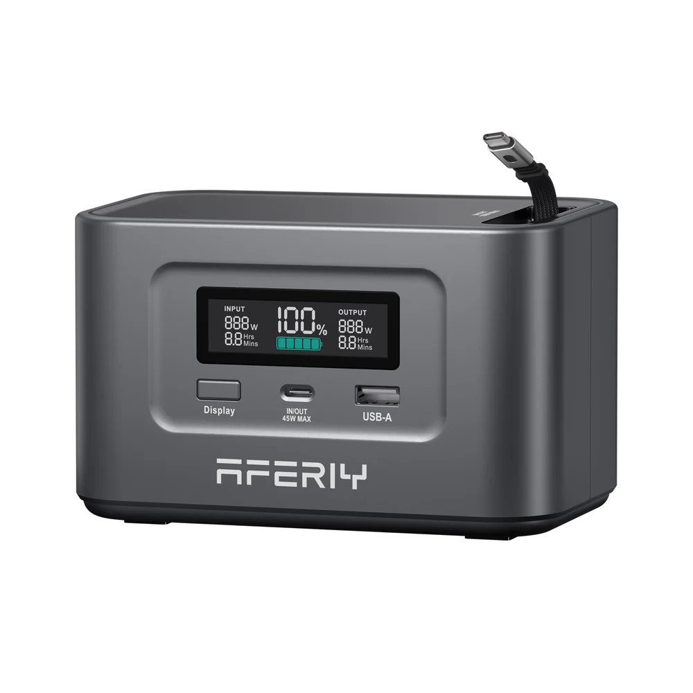 AFERIY Stromerzeuger Nano100, 99,2Wh 100W Tragbares Kraftwerk