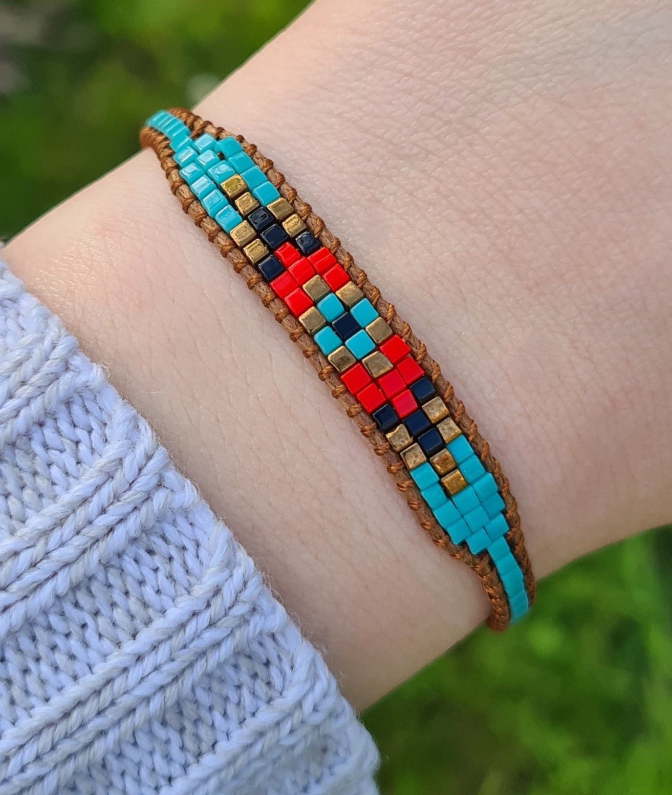 NAHLE Freundschaftsarmband Geflochtenes Miyuki Perlenarmband Boho Surfer Armband (1-tlg., inkl. Schmuckbox)