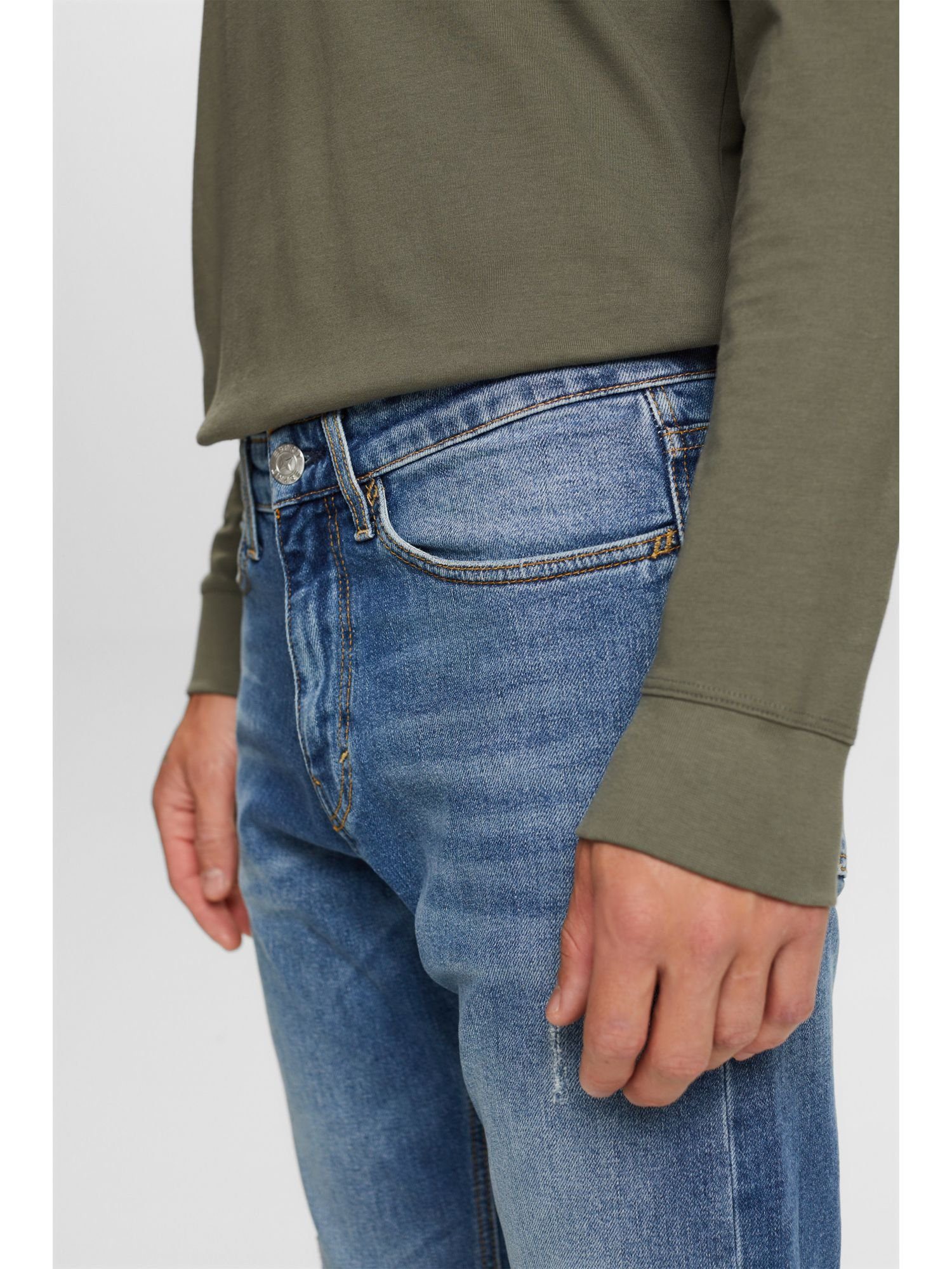 Esprit Loose-fit-Jeans Schmale Jeans Bundhöhe mit mittlerer