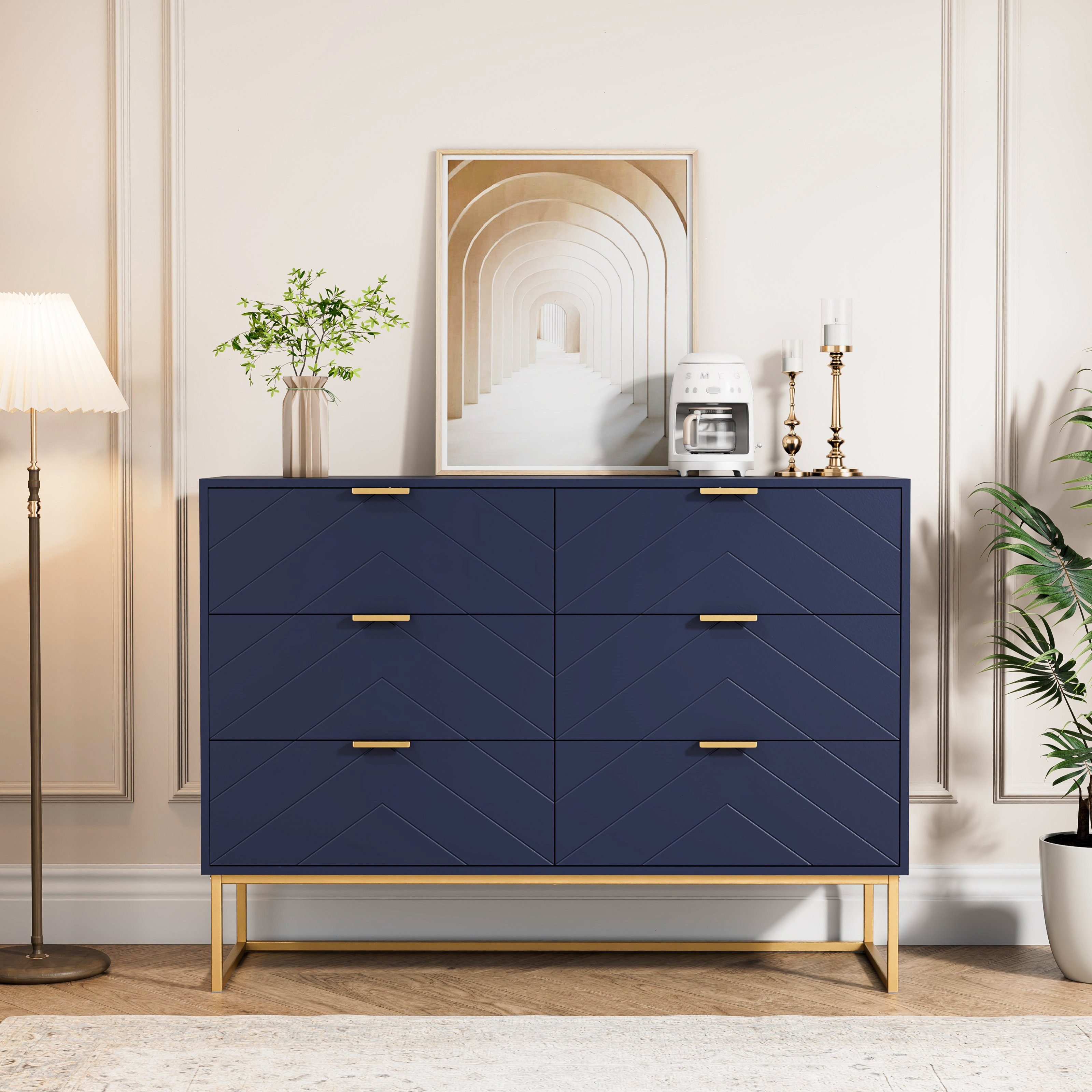 UEV Sideboard mit 6 Schubladen, Highboard günstig online kaufen