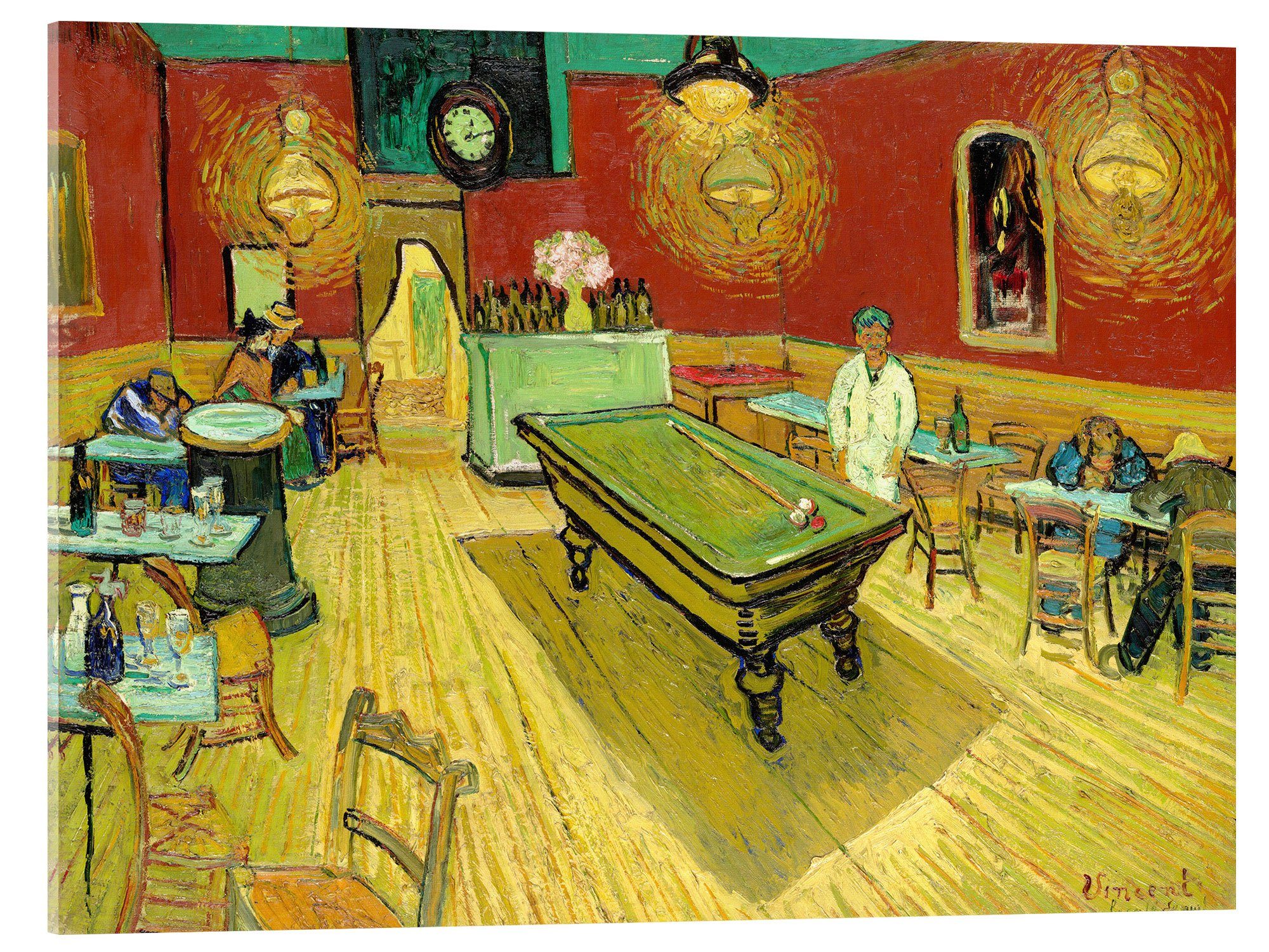 Posterlounge Wandbild Nachtcafé in Arles, Vincent van Gogh, erhältlich als Poster, Leinwandbild, Wandsticker oder Acrylglasbild