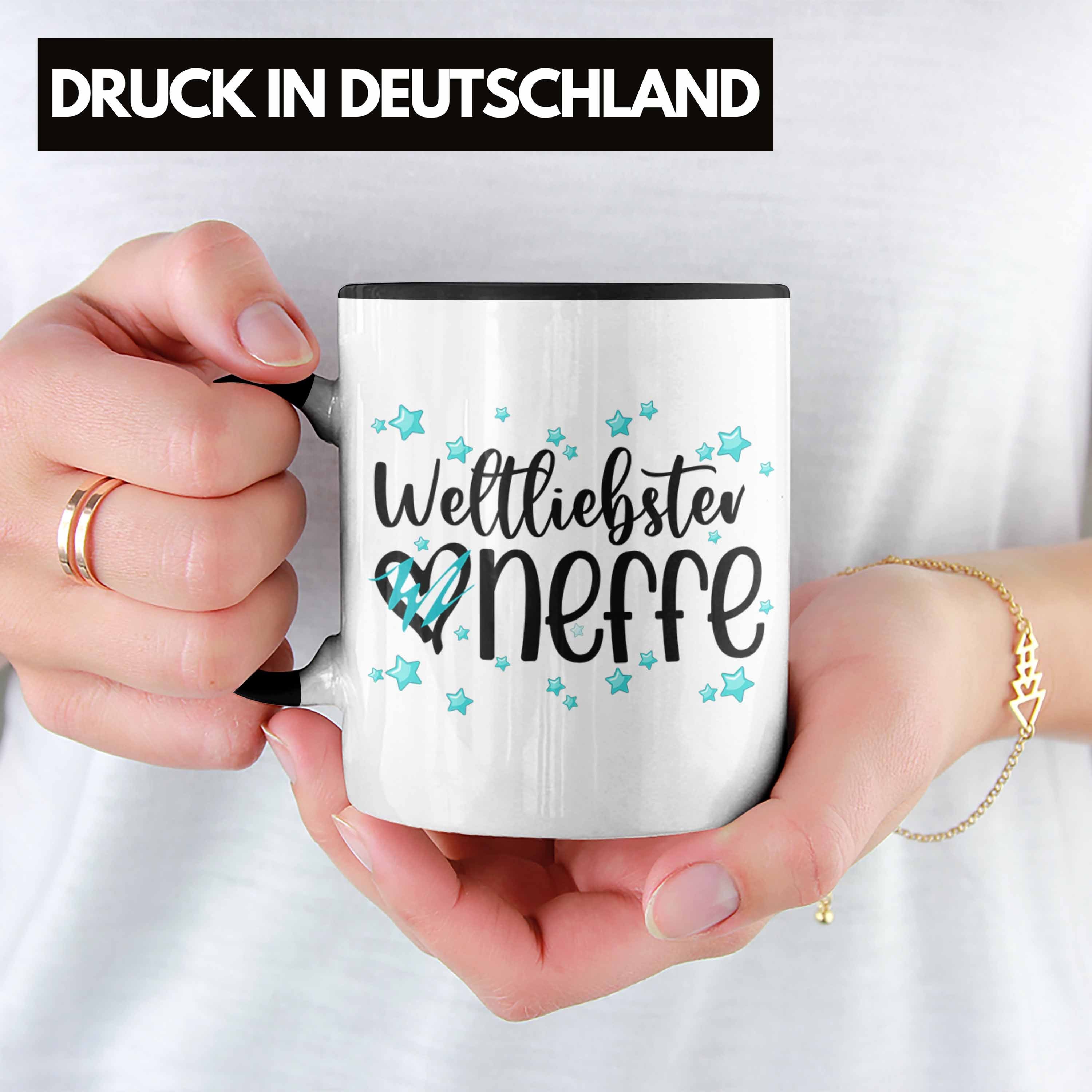 Kaffeetasse Weltliebster Geschenk - Geschenkidee Tante Tasse Schwarz Trendation Neffe Onkel Neffe Tasse Trendation von