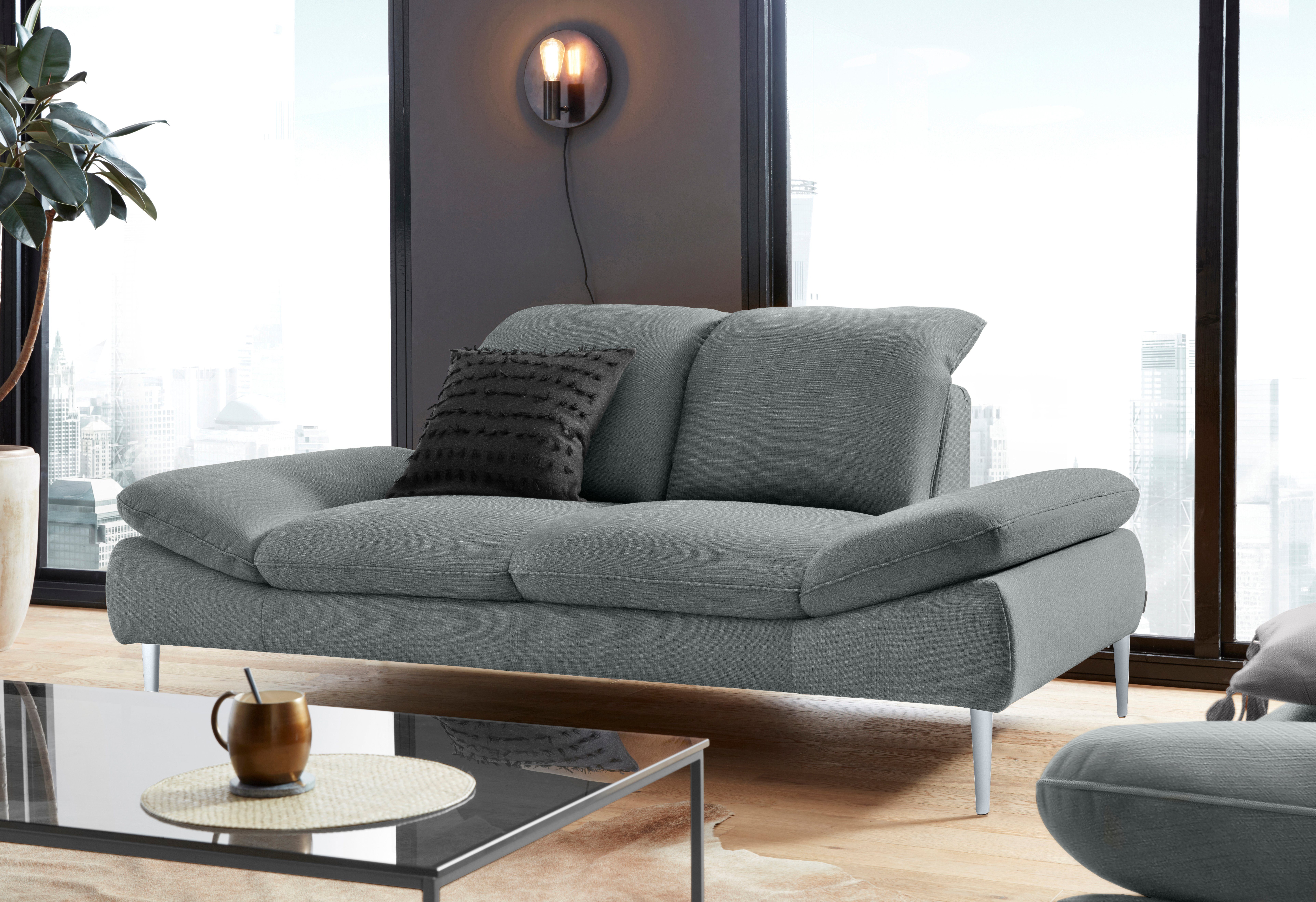 W.SCHILLIG 2-Sitzer enjoy&MORE, mit Sitztiefenverstellung, Füße silber matt, Breite 202 cm | Einzelsofas