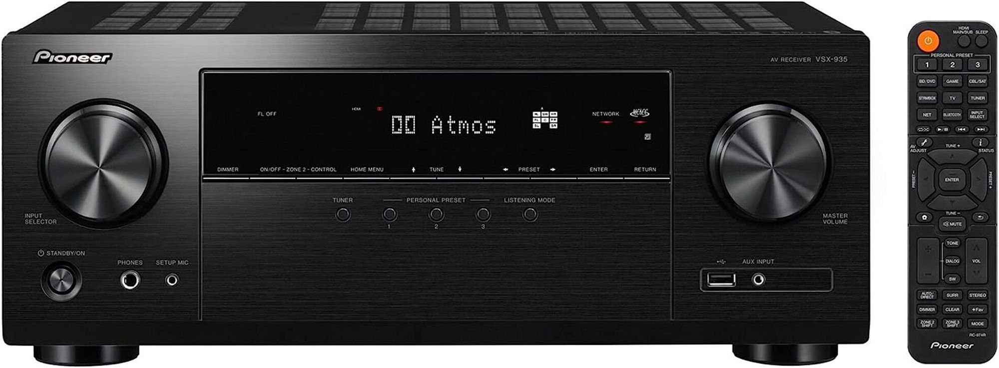 AV-Receiver AirPlay schwarz BT 7.2 Receiver WiFi Pioneer Sonos Atmos 8K AV VSX-935M2