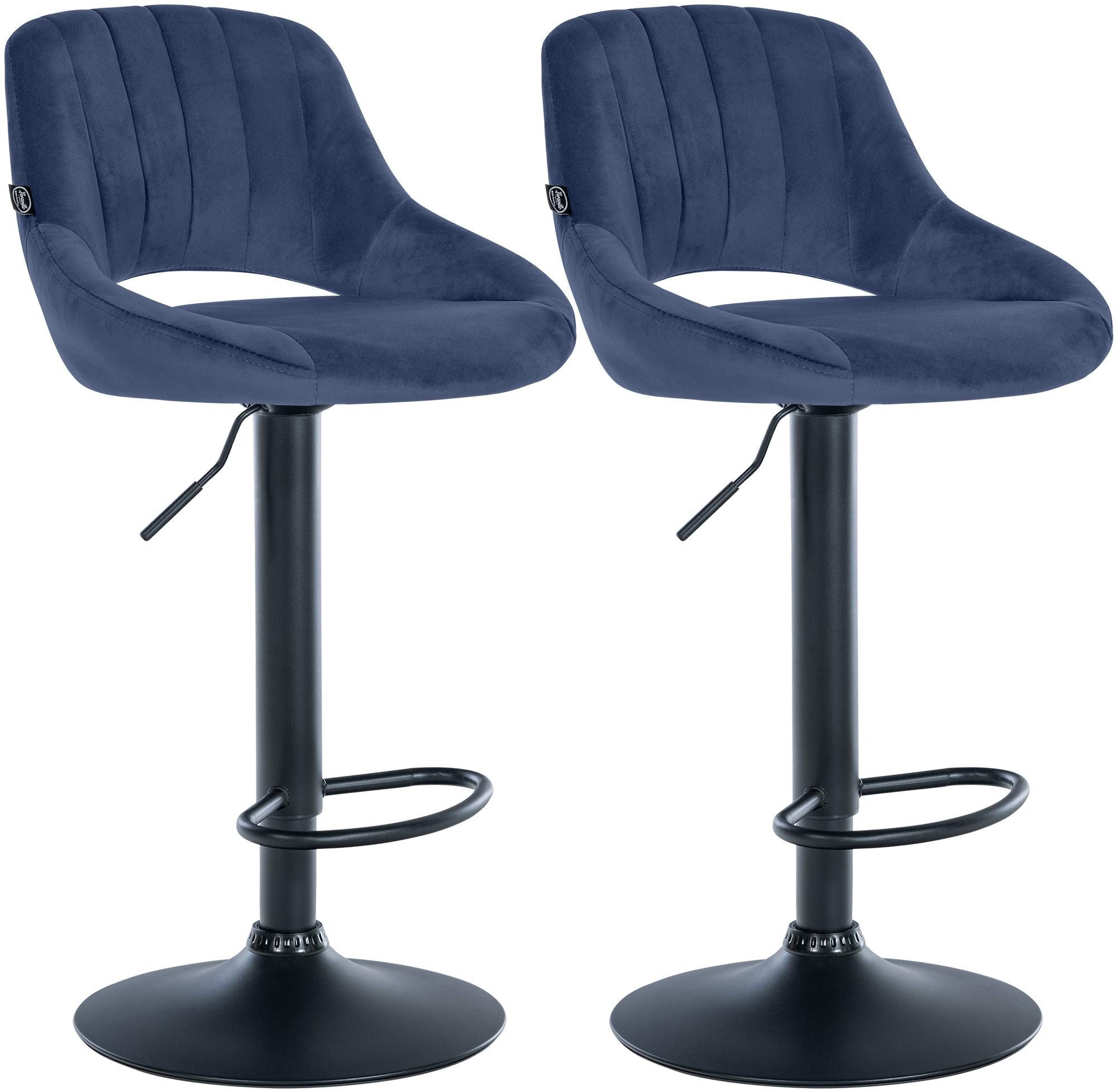 CLP Barhocker Milet Samt (Set, 2 St., 2er), Samtbezüge, höhenverstellbar, drehbar