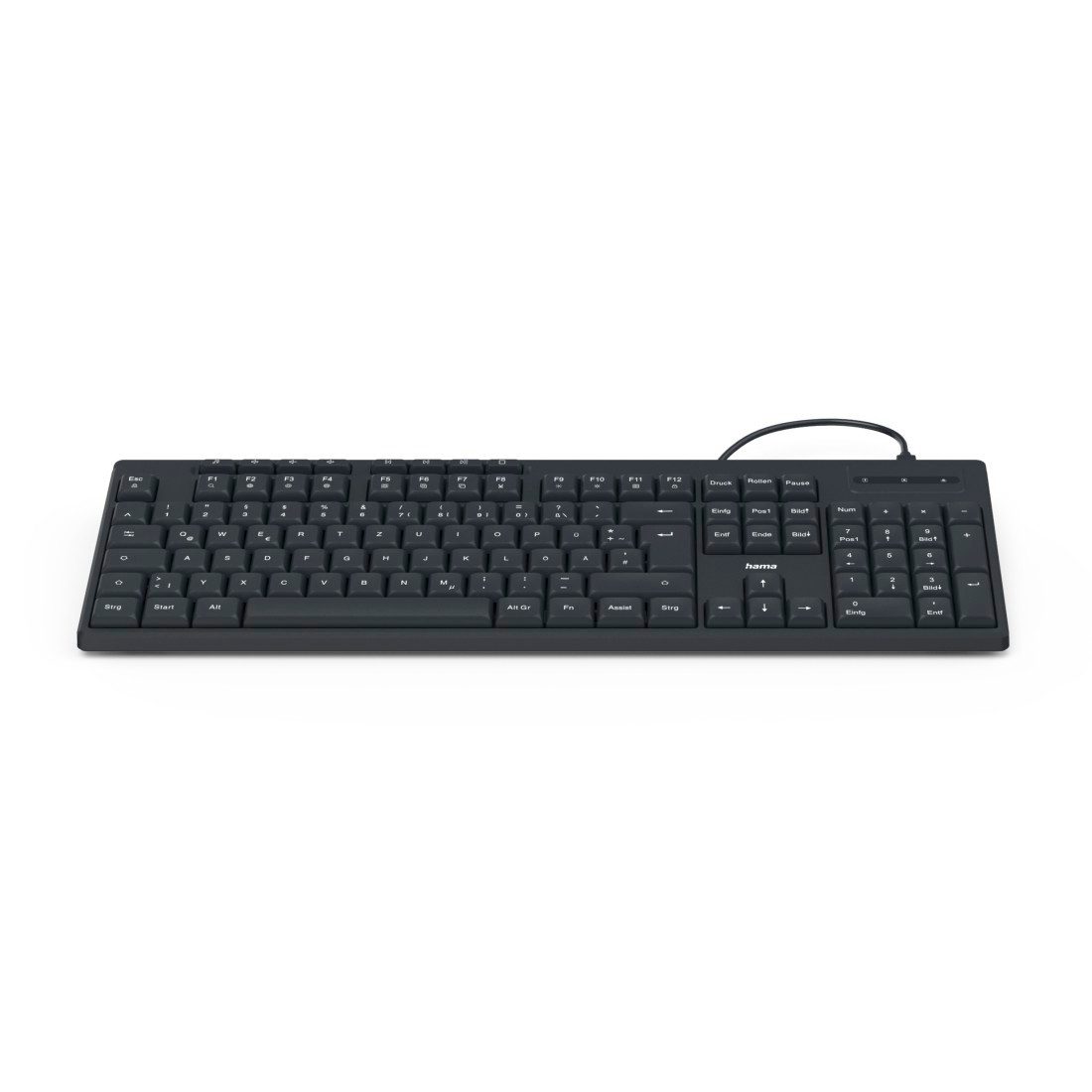 Hama Tastatur CK-200 (kabelgebunden, QWERTZ, Media-Tasten) Tastatur