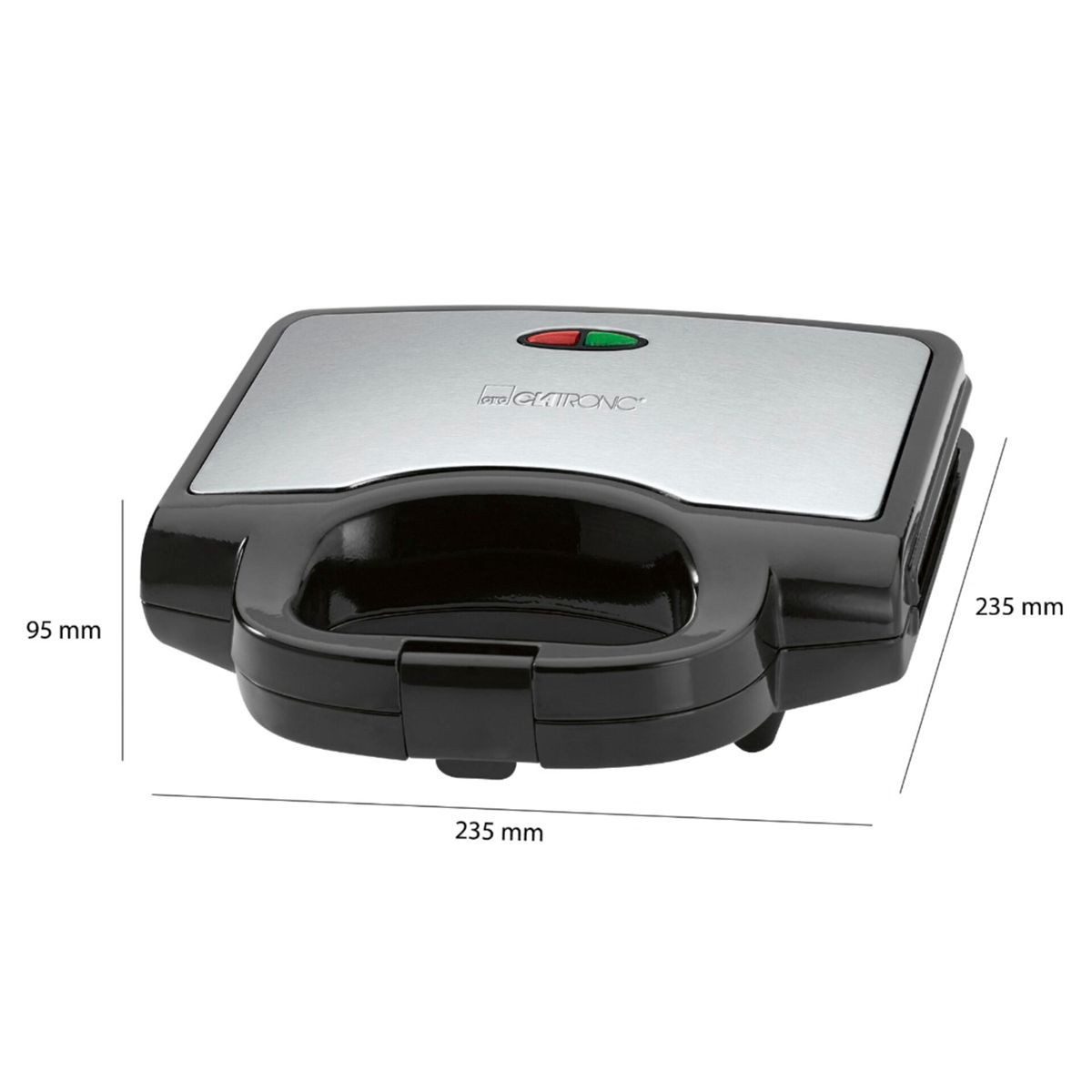 CLATRONIC Toaster ST 3778 schwarz-inox 2 fach Sandwichtoaster