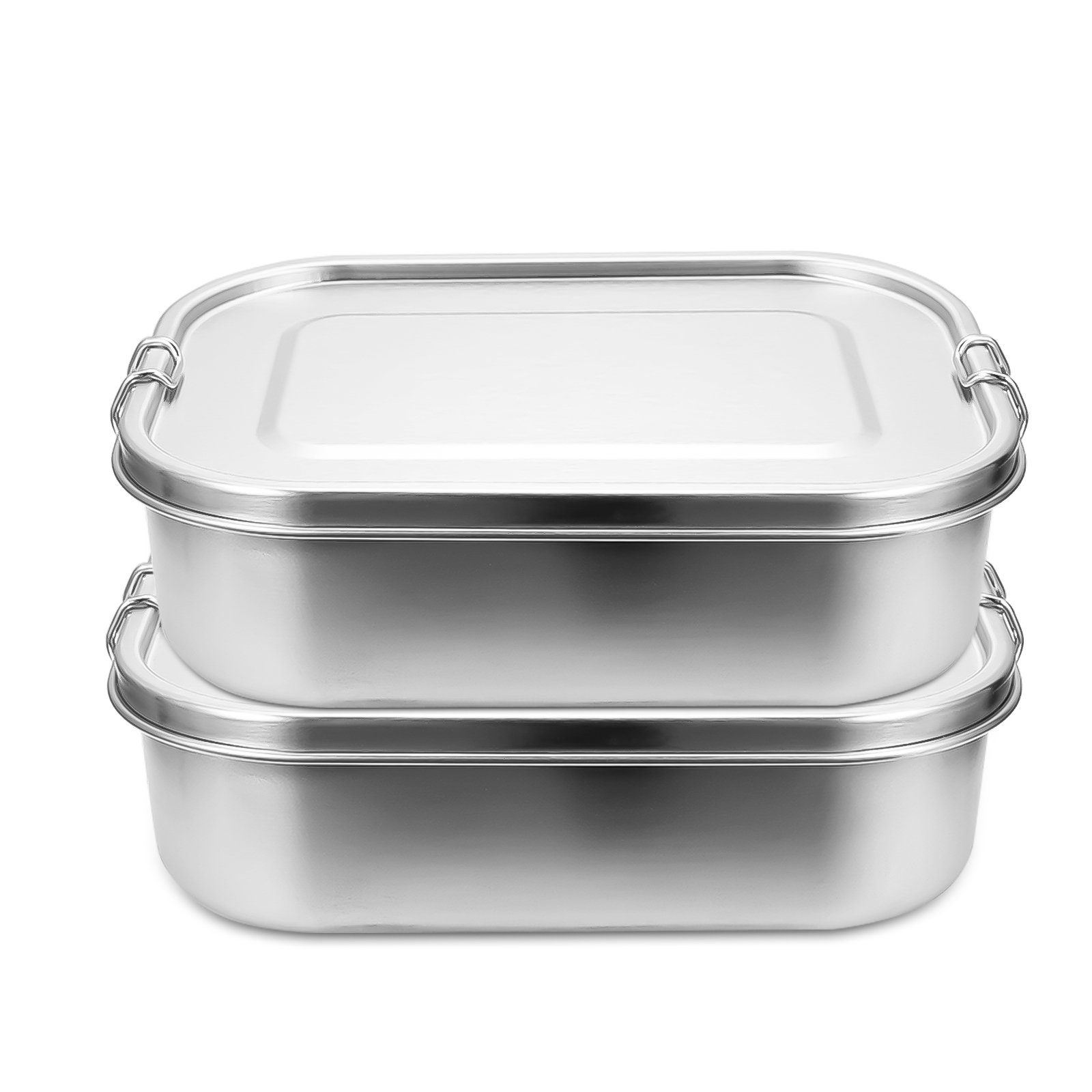 Silber Lunchbox 2X1400ml Thermo Edelstahl edelstahl Büro 800-1400ml Brotdose Dicht TolleTour Lunchbox