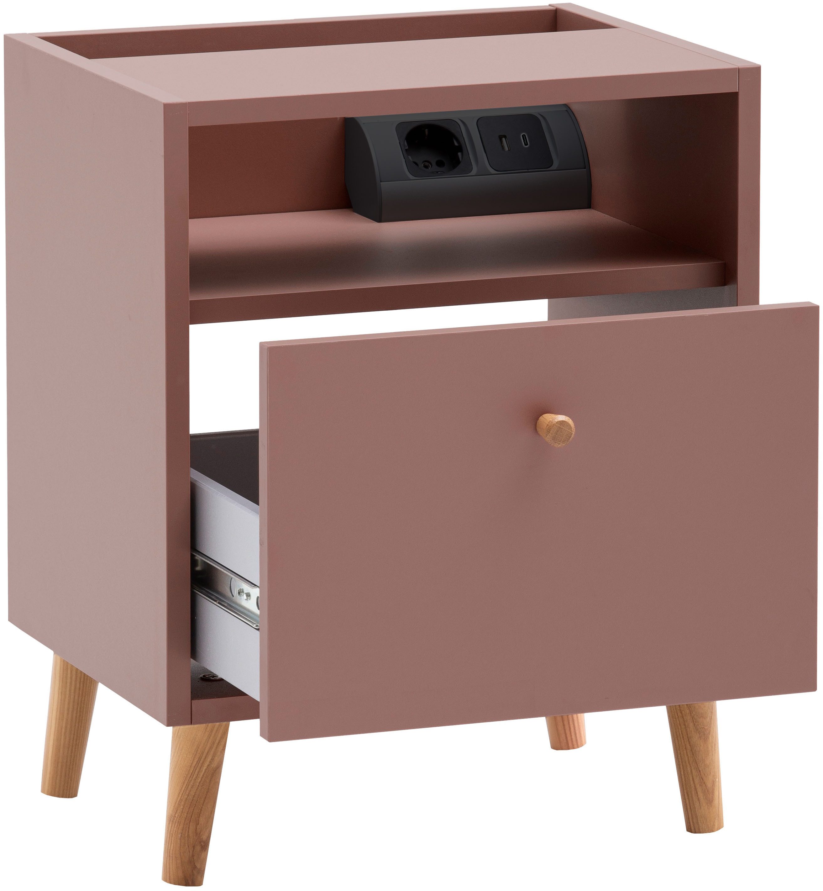 Schildmeyer Nachtschrank Bjarne, Nachtschrank, Made in Germany, B: 40,2 cm (1-St) Solide Verarbeitung - Dieses Produkt ist in Deutschland gefertigt