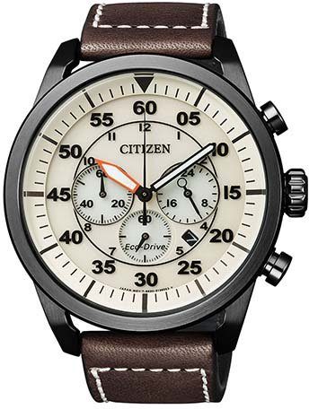 Citizen Chronograph CA4215-04W, Armbanduhr, Herrenuhr, Solar, Stoppfunktion